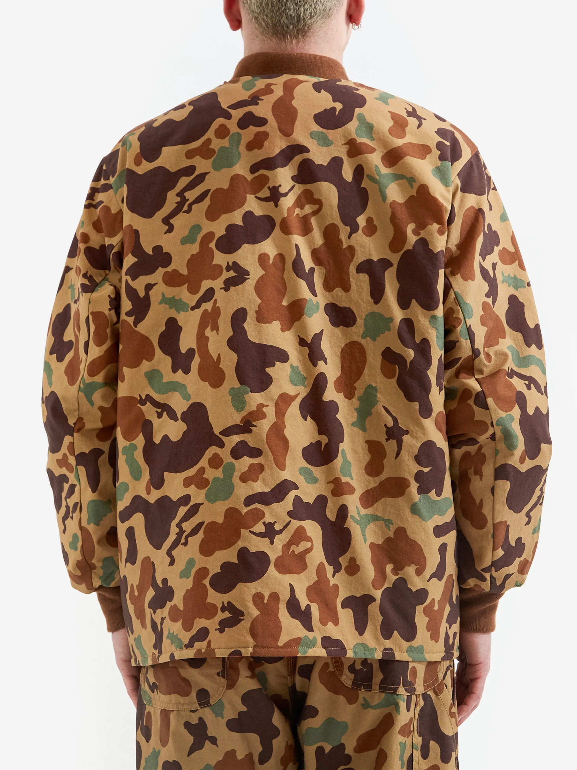 Beams Plus Rev Puff Blouson Animal Camo - Khaki - Image 10