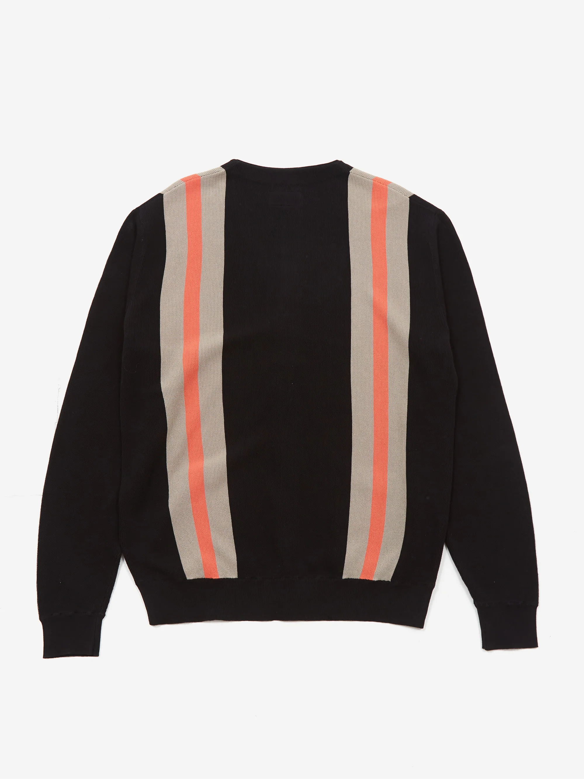 Beams Plus Stripe Jacquard Cardigan - Black - Image 4