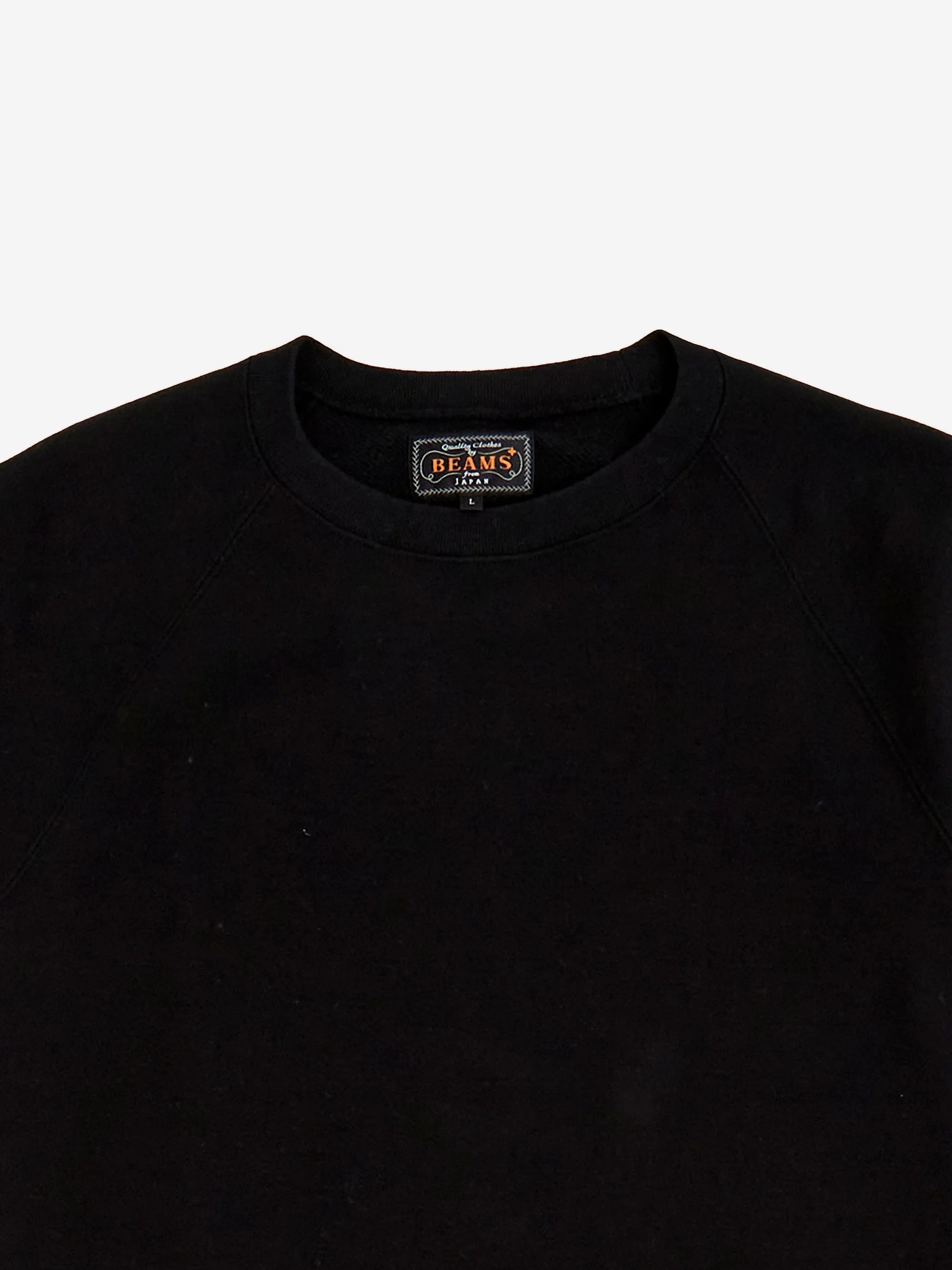 Beams Plus Sweat Short Sleeve Cut-Off - Black - Image 3