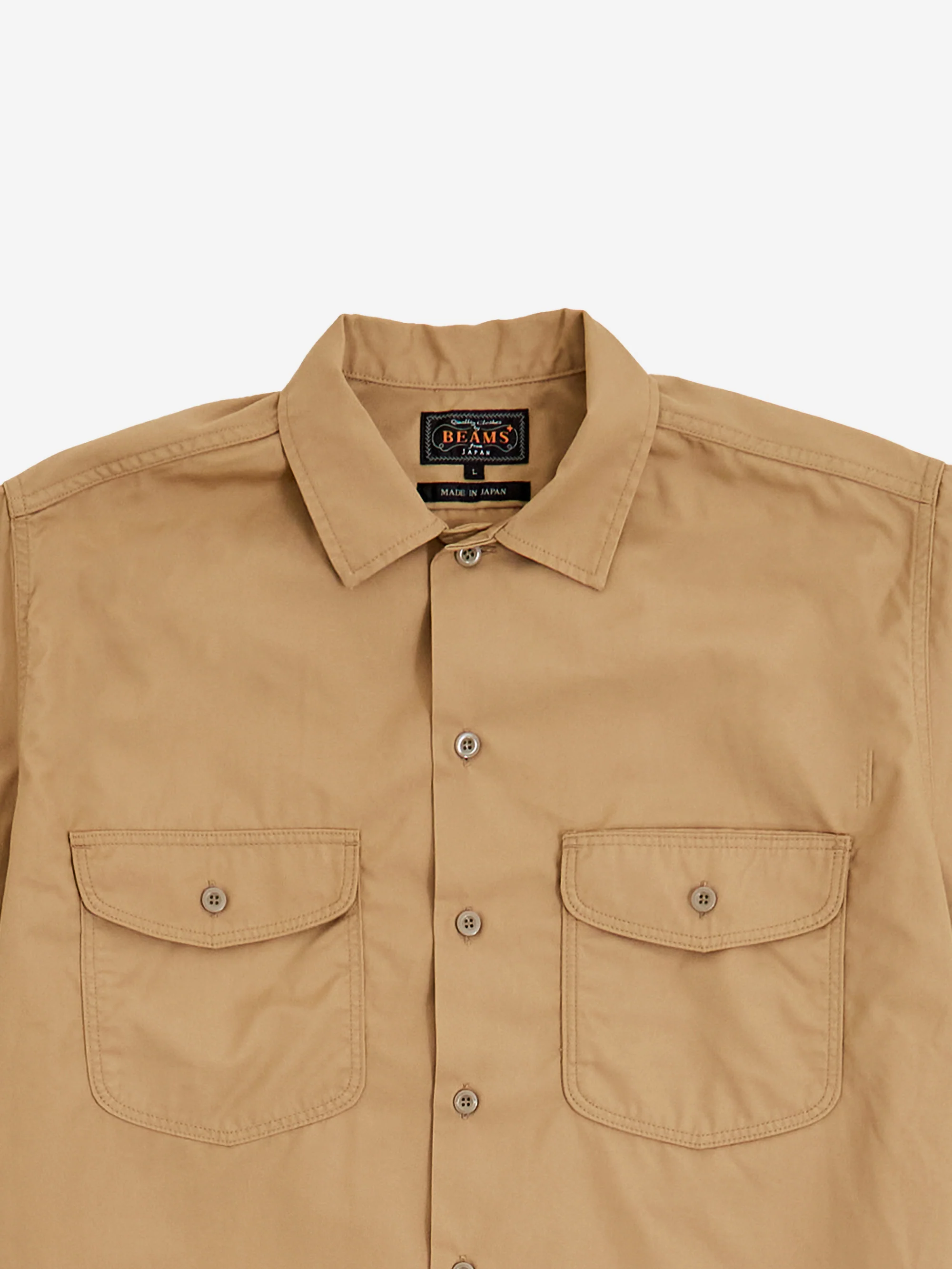 Beams Plus Work Classic-Fit T/C Twill - Khaki - Image 3