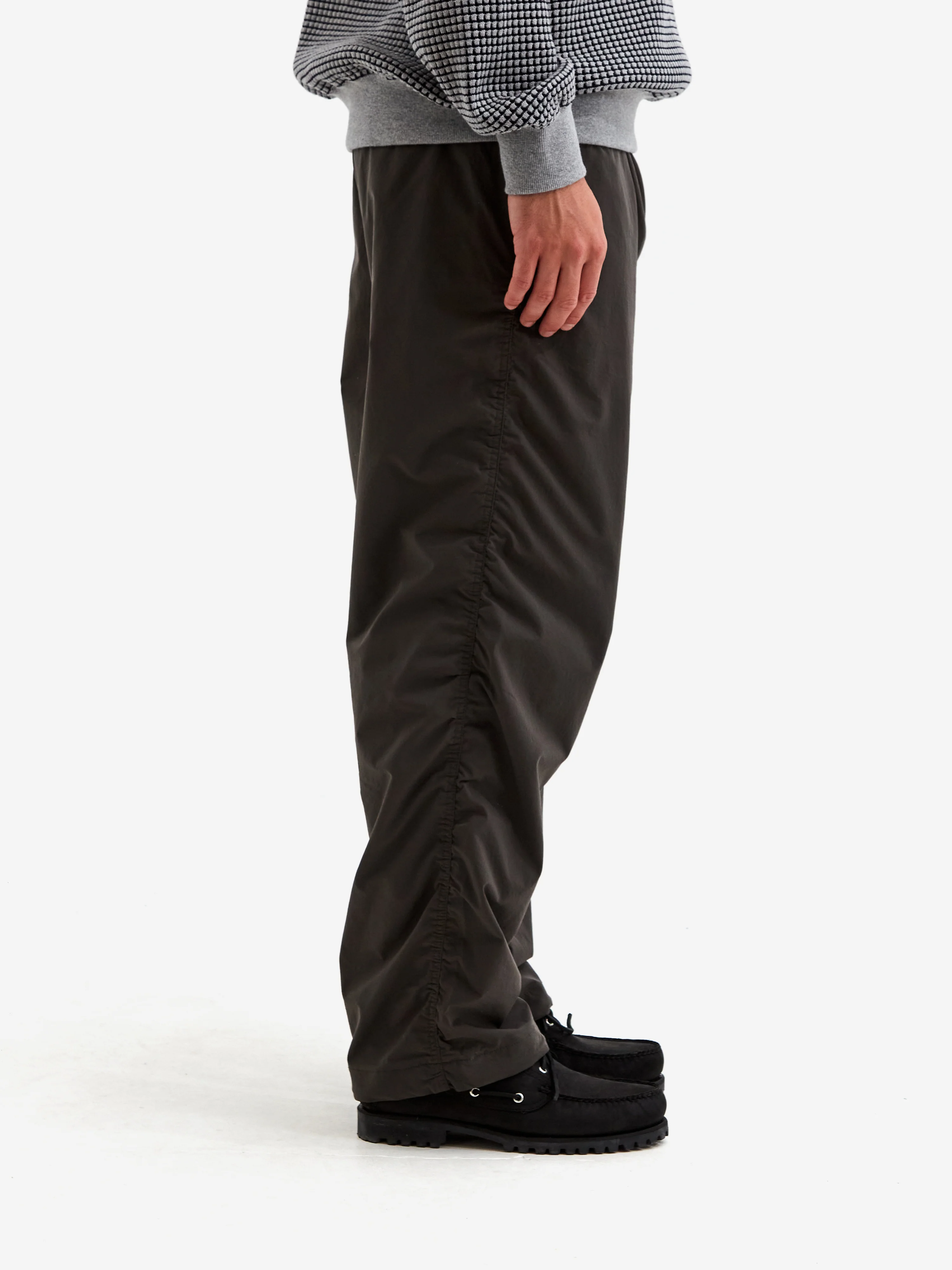 Beams Puckering Easy Trousers - Charcoal - Image 3
