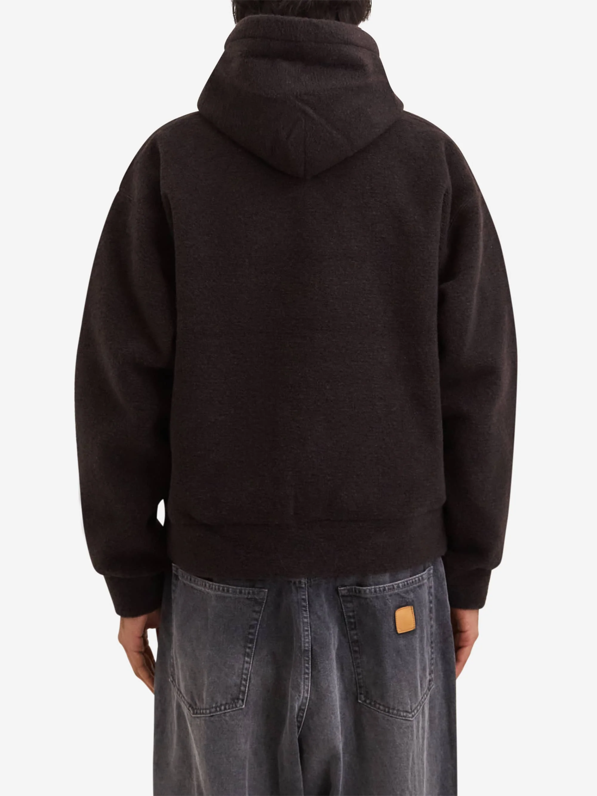Beams Sliver Full Zip Hoody - Dark Brown - Image 8