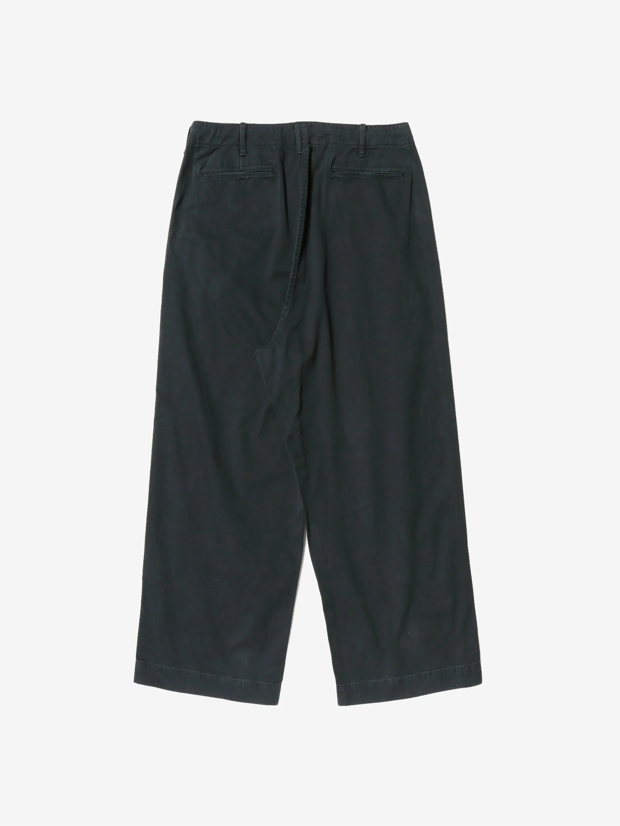 Beams Wide Chino Trousers - Navy - Image 3