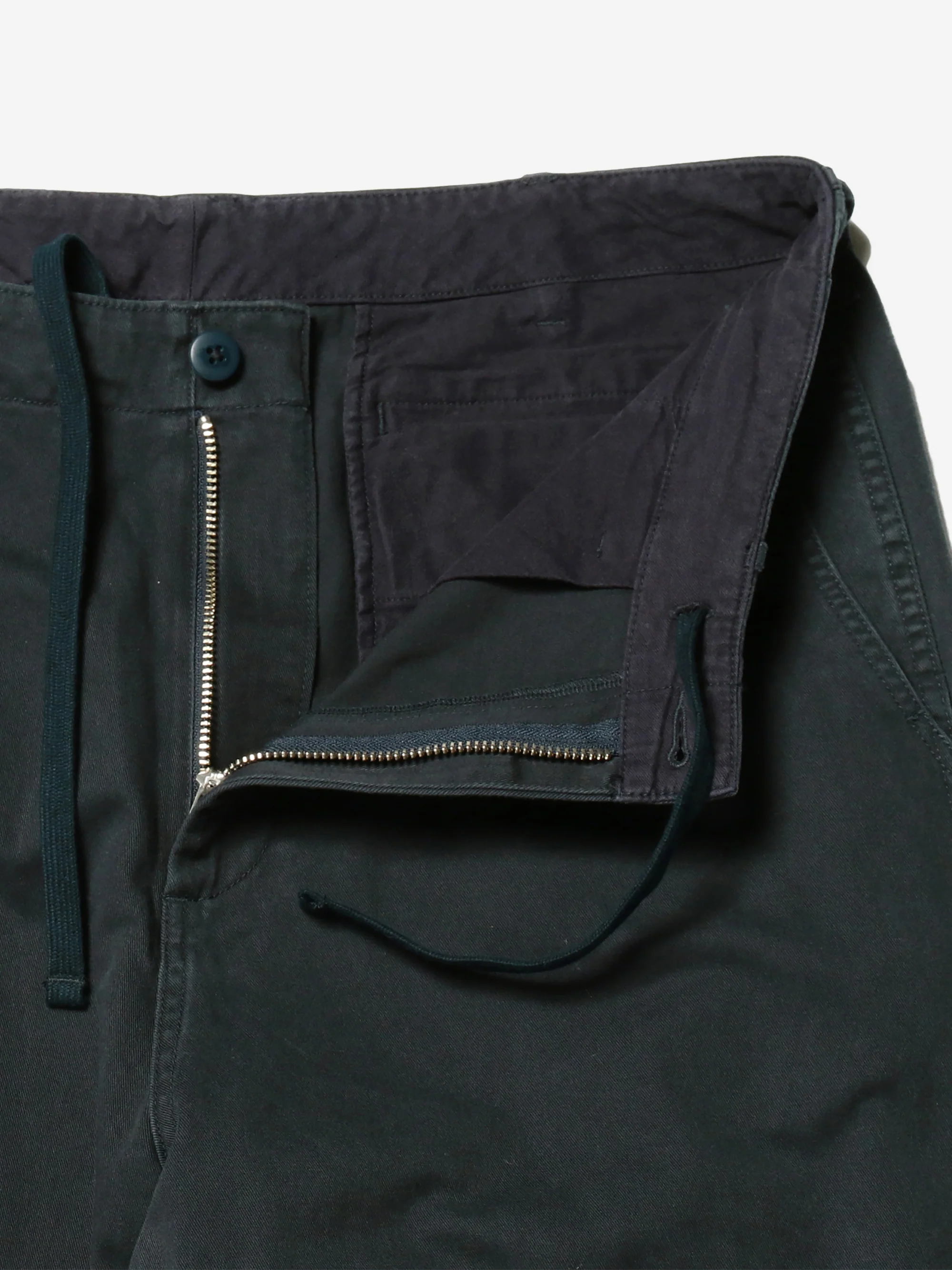 Beams Wide Chino Trousers - Navy - Image 4