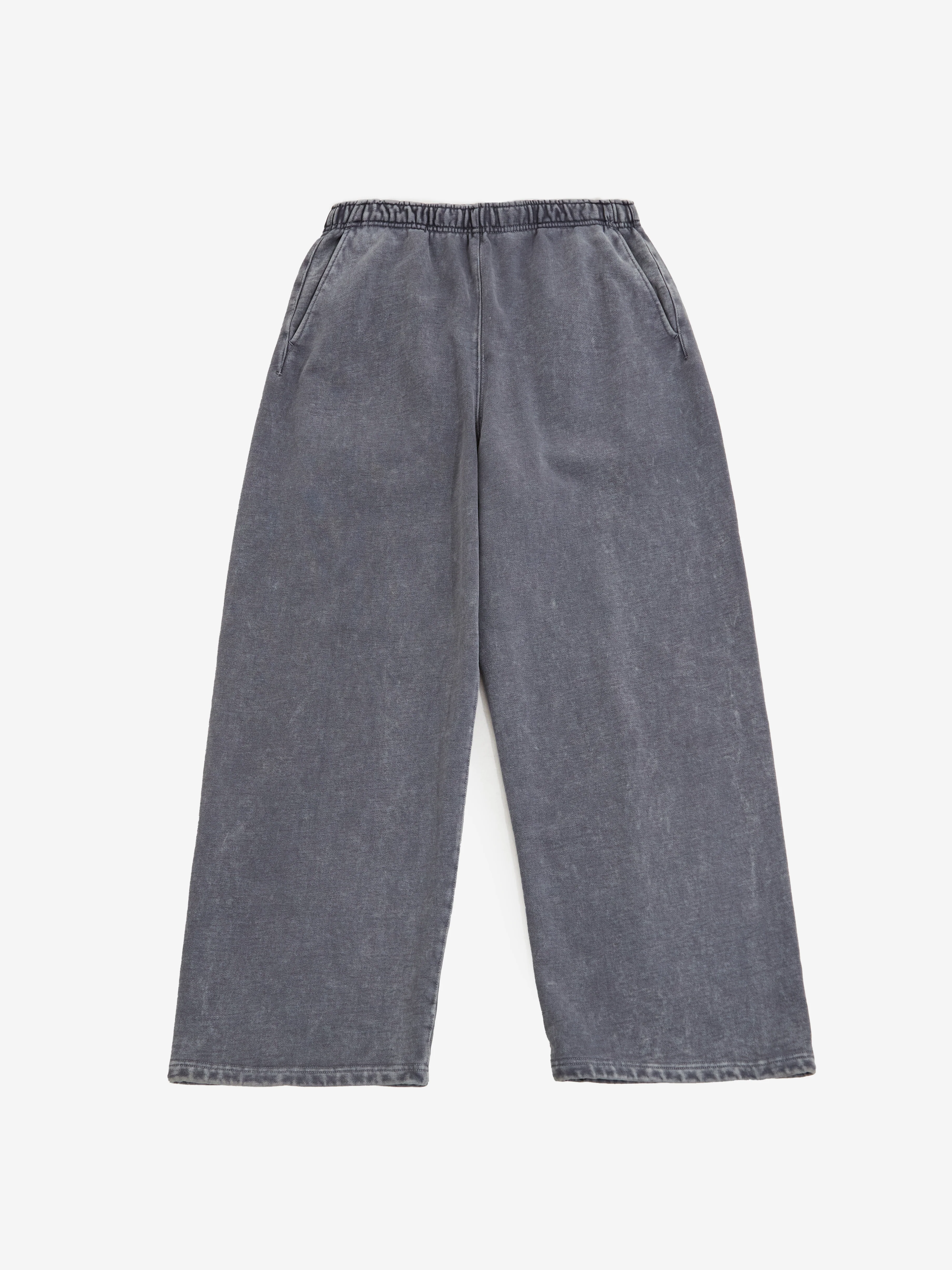 Beams Wide Fade Sweat Trousers - Fade Black