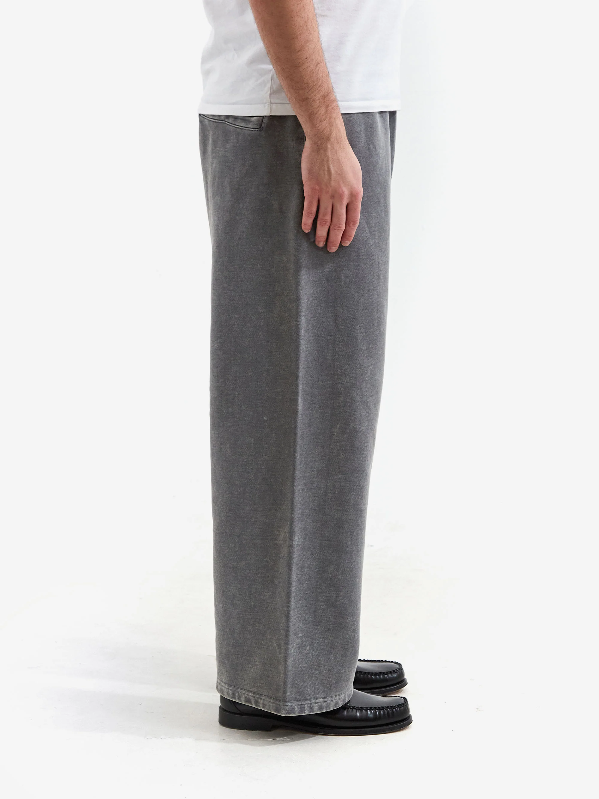 Beams Wide Fade Sweat Trousers - Fade Black - Image 5