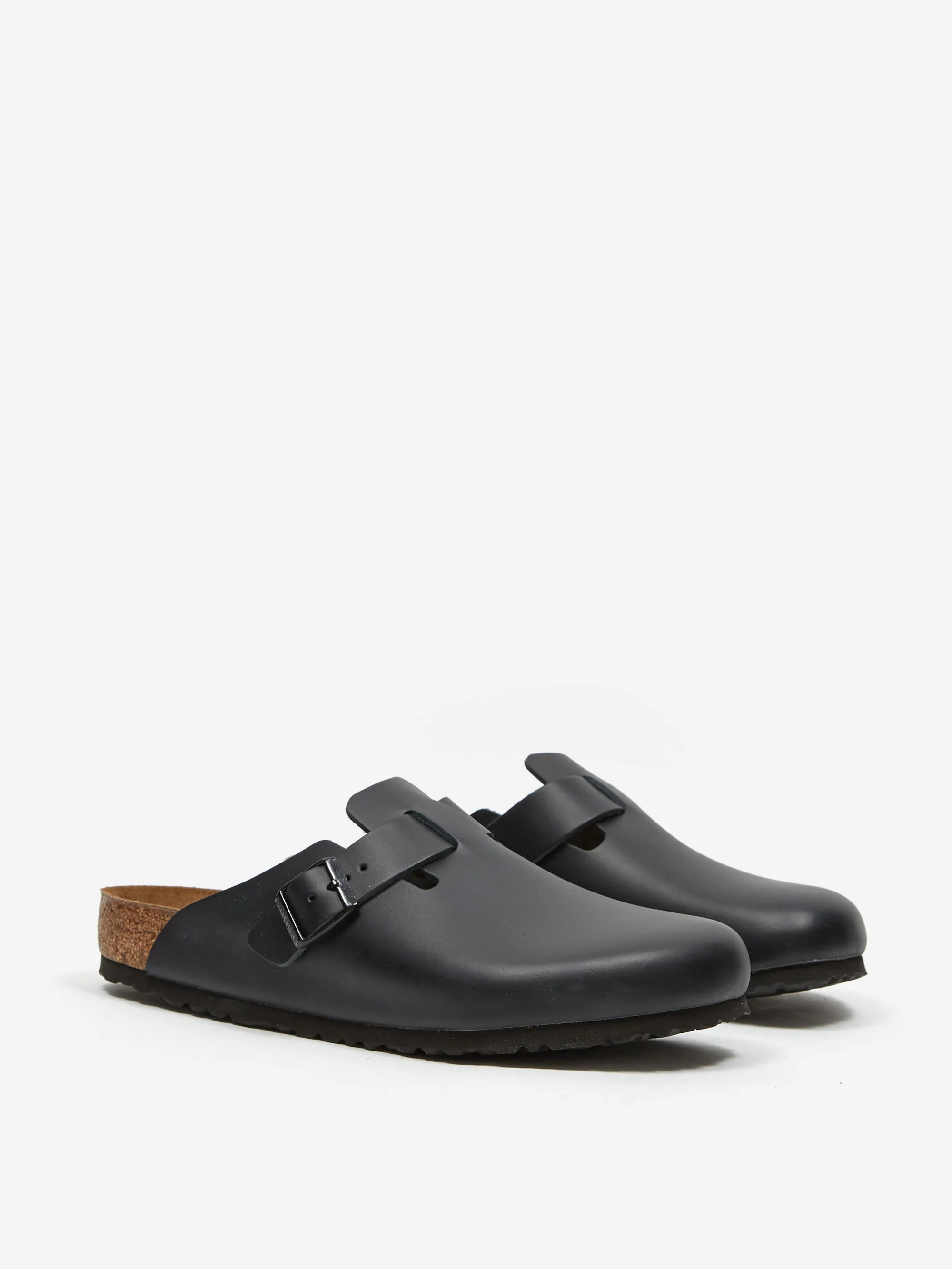 Birkenstock Boston Natural Leather - Black - Image 2