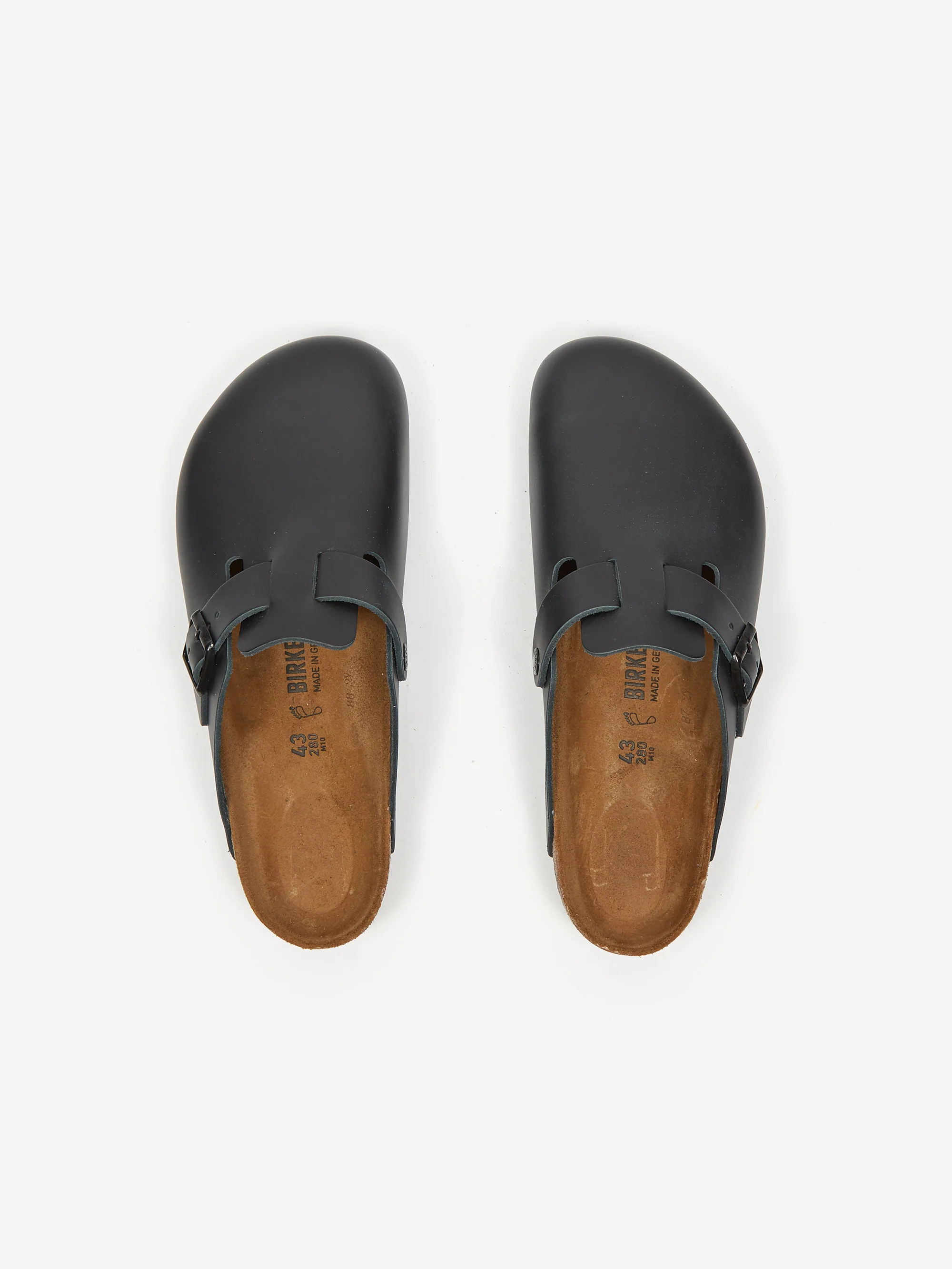 Birkenstock Boston Natural Leather - Black - Image 6
