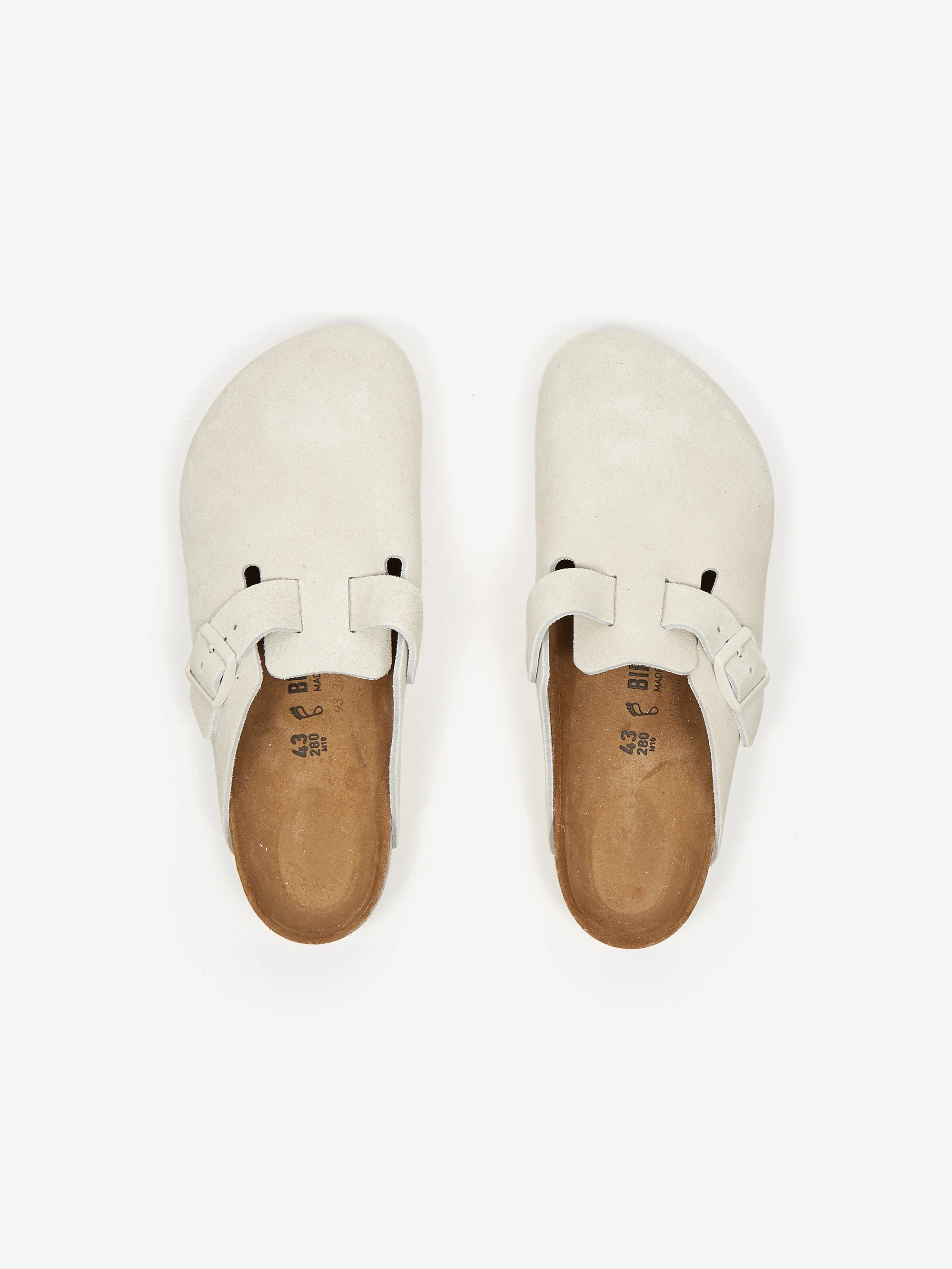 Birkenstock Boston Suede - Antique White - Image 6