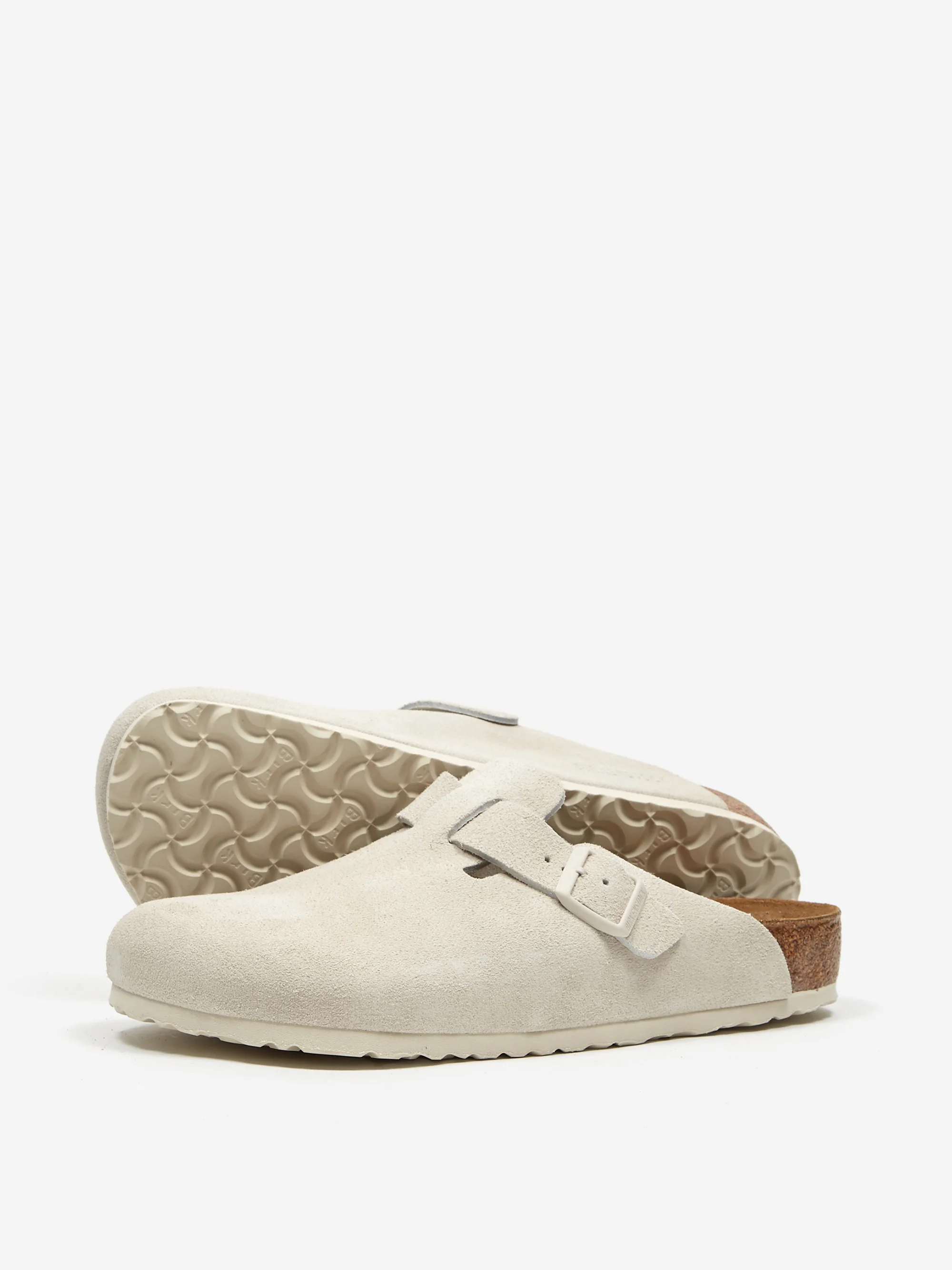 Birkenstock Boston Suede - Antique White - Image 7