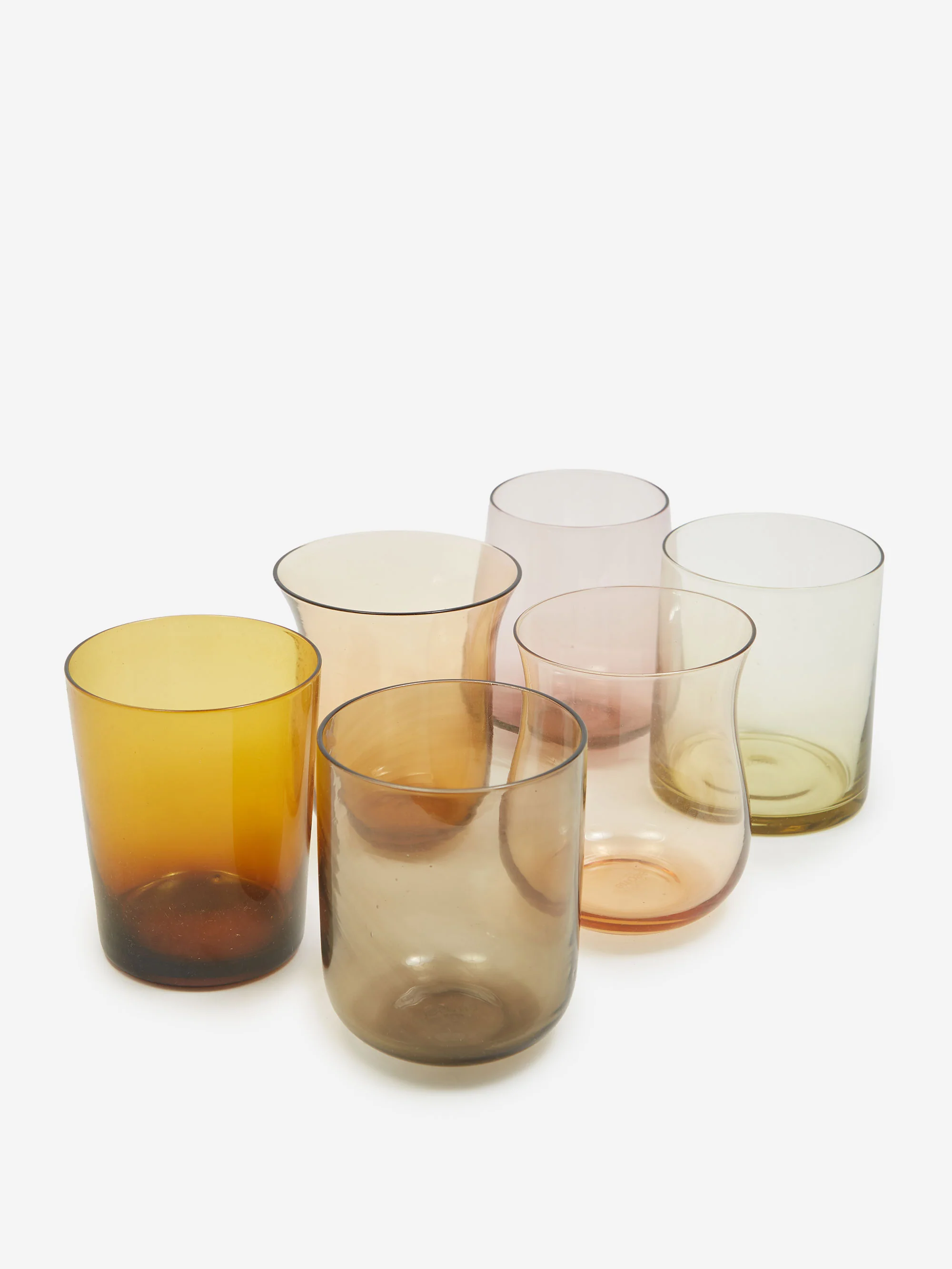 BITOSSI HOME Tumbler (Set of 6) Mixed - Nuance Amber/Pink