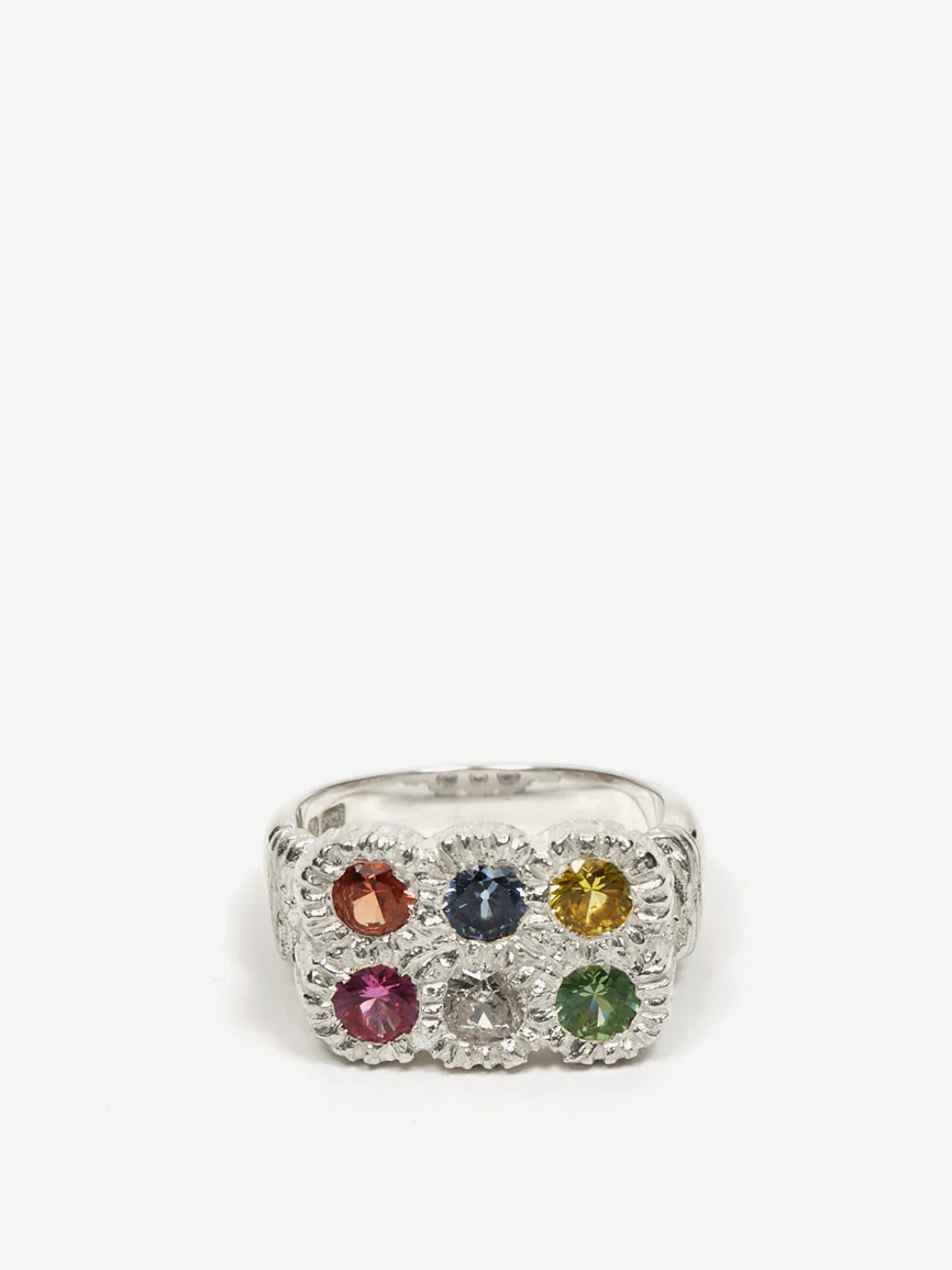 Bleue Burnham Flowers Grow Together Ring W - Silver/Multi - Image 2