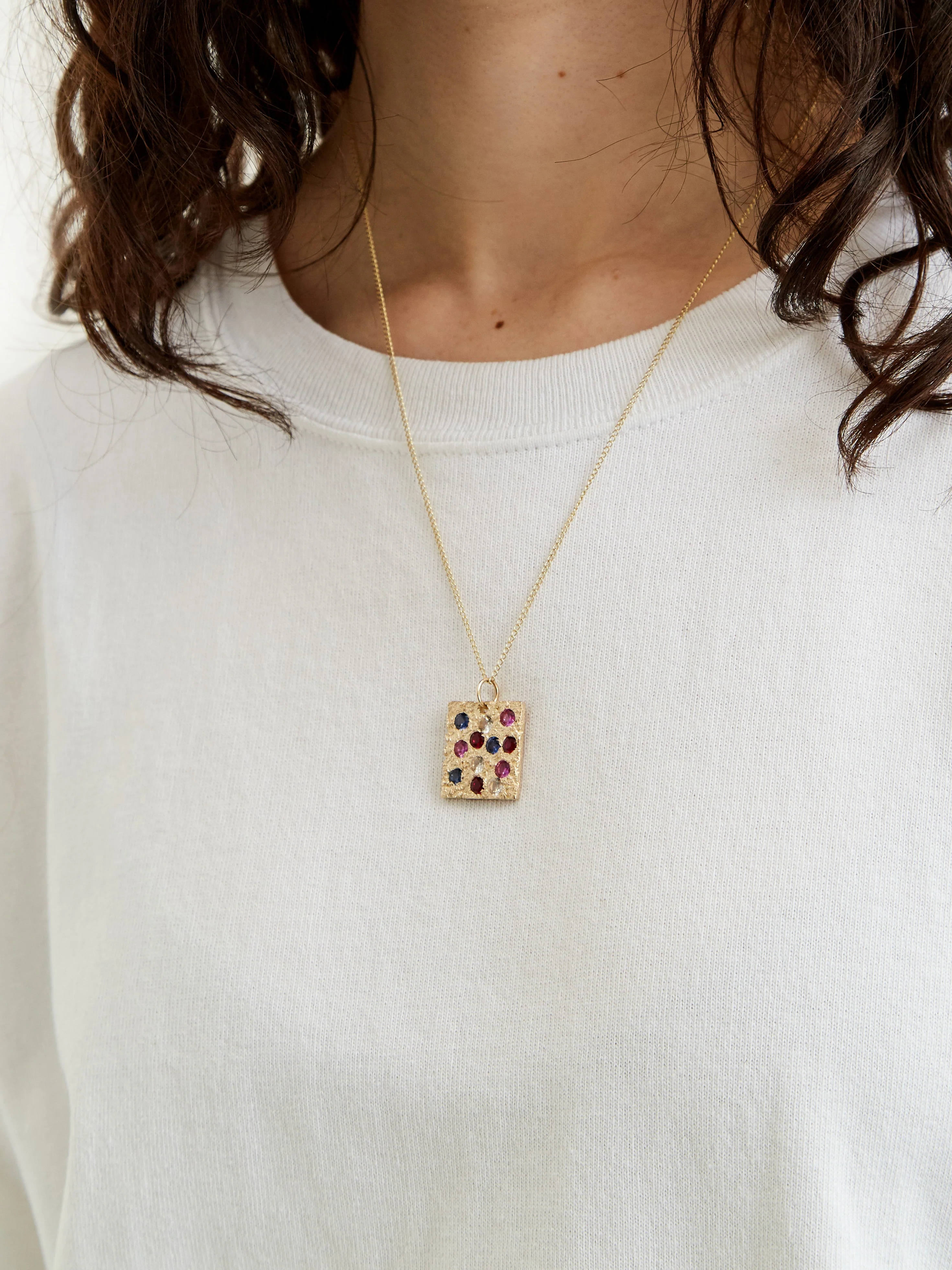 Bleue Burnham Rose Garden Pendant - Gold/Multi - Image 6