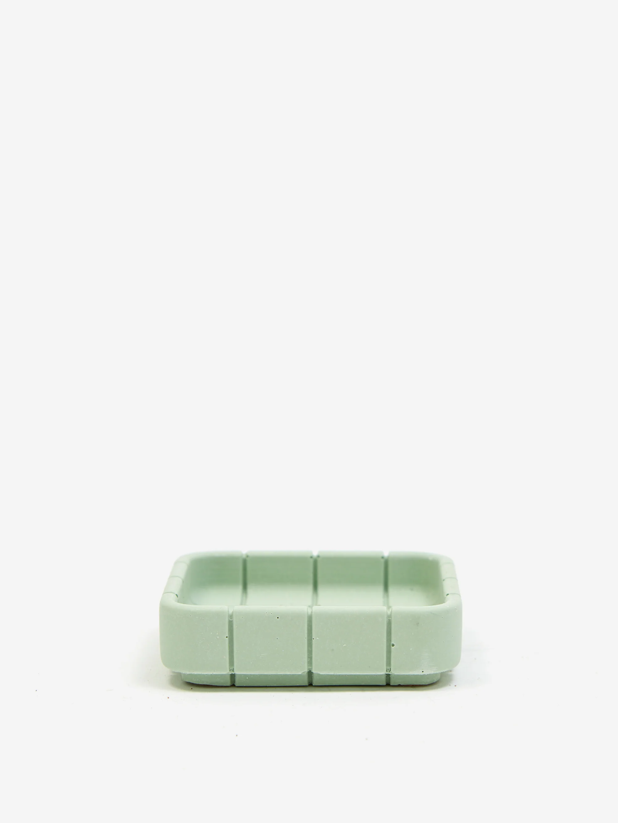 Block Design Tile Square Dish - Palm Green