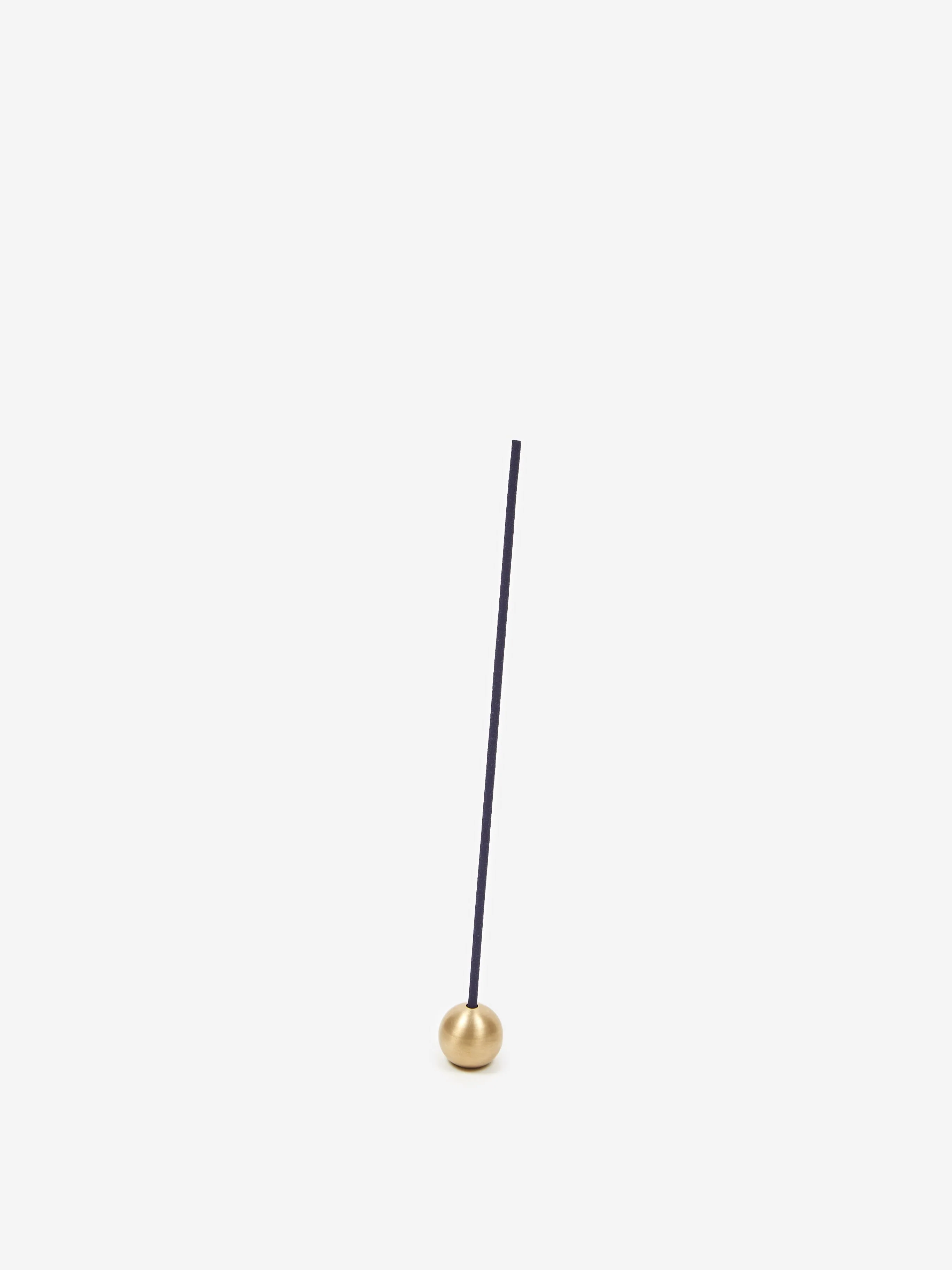 Bodha Ritual Brass Incense Holder - Sphere (Brushed) - Image 3