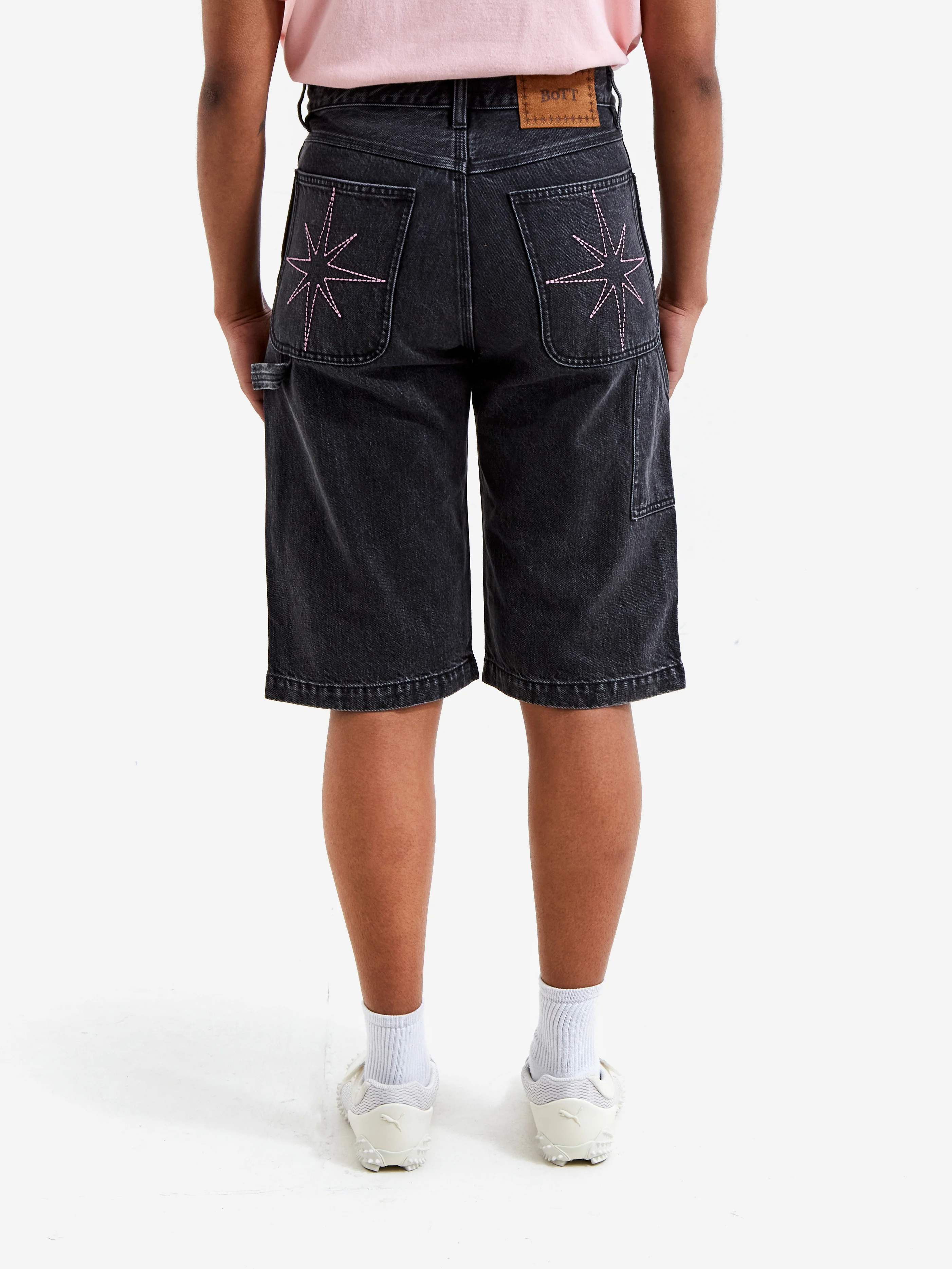 BoTT Sparkle Denim Painter Short W - Washed Black - Image 3