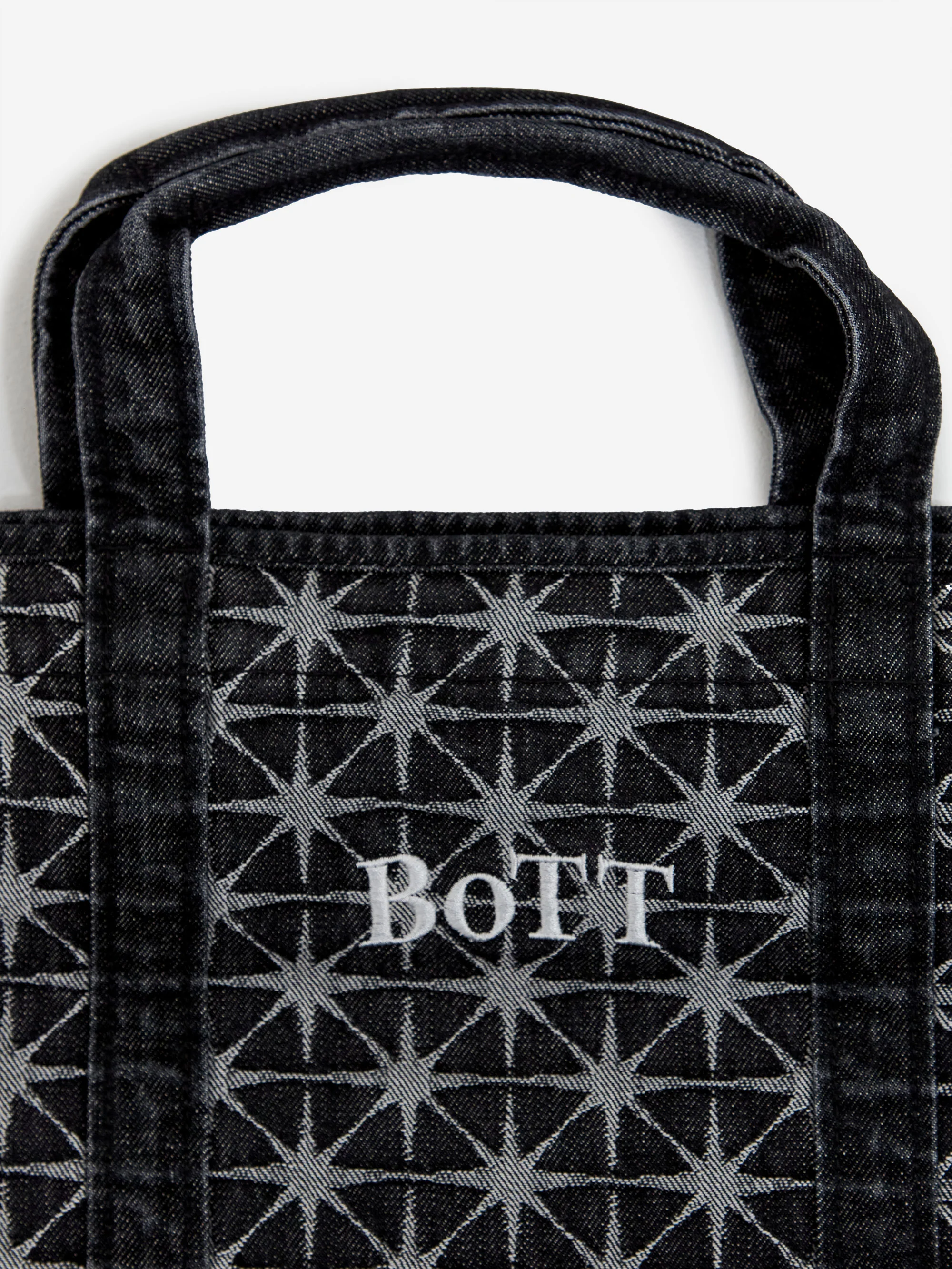 BoTT Sparkle Monogram Denim Totebag - Washed Black - Image 3