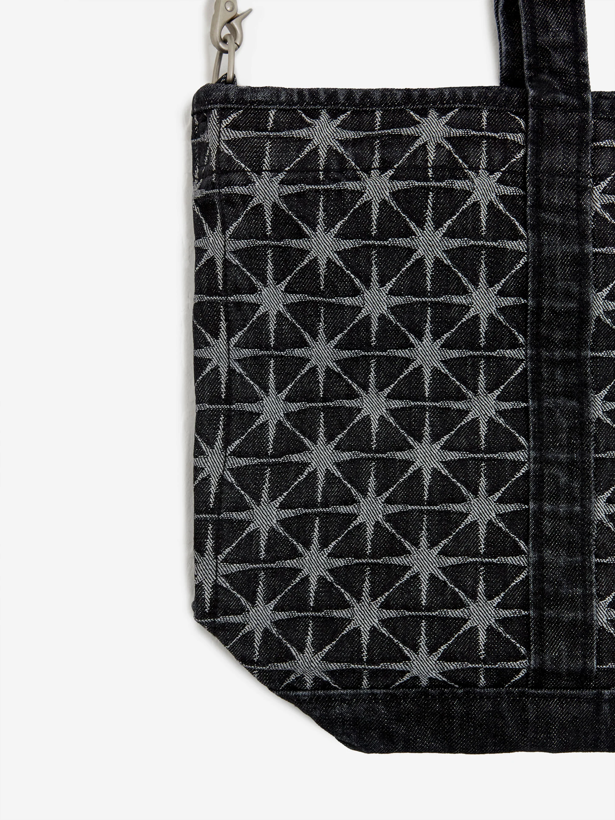 BoTT Sparkle Monogram Denim Totebag - Washed Black - Image 5