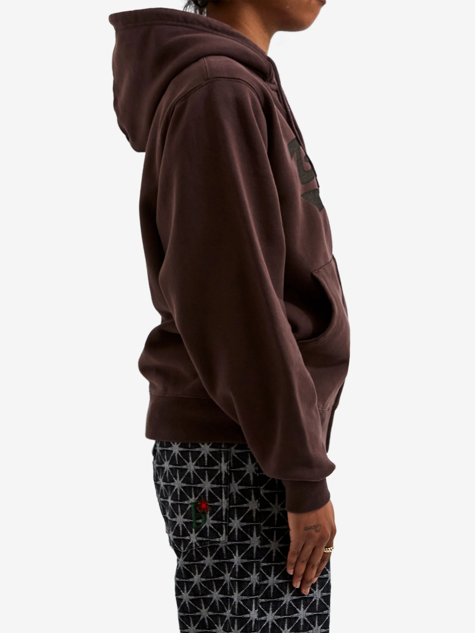 BoTT Washed Script Logo Zip Hoodie W - Washed Brown - Image 3