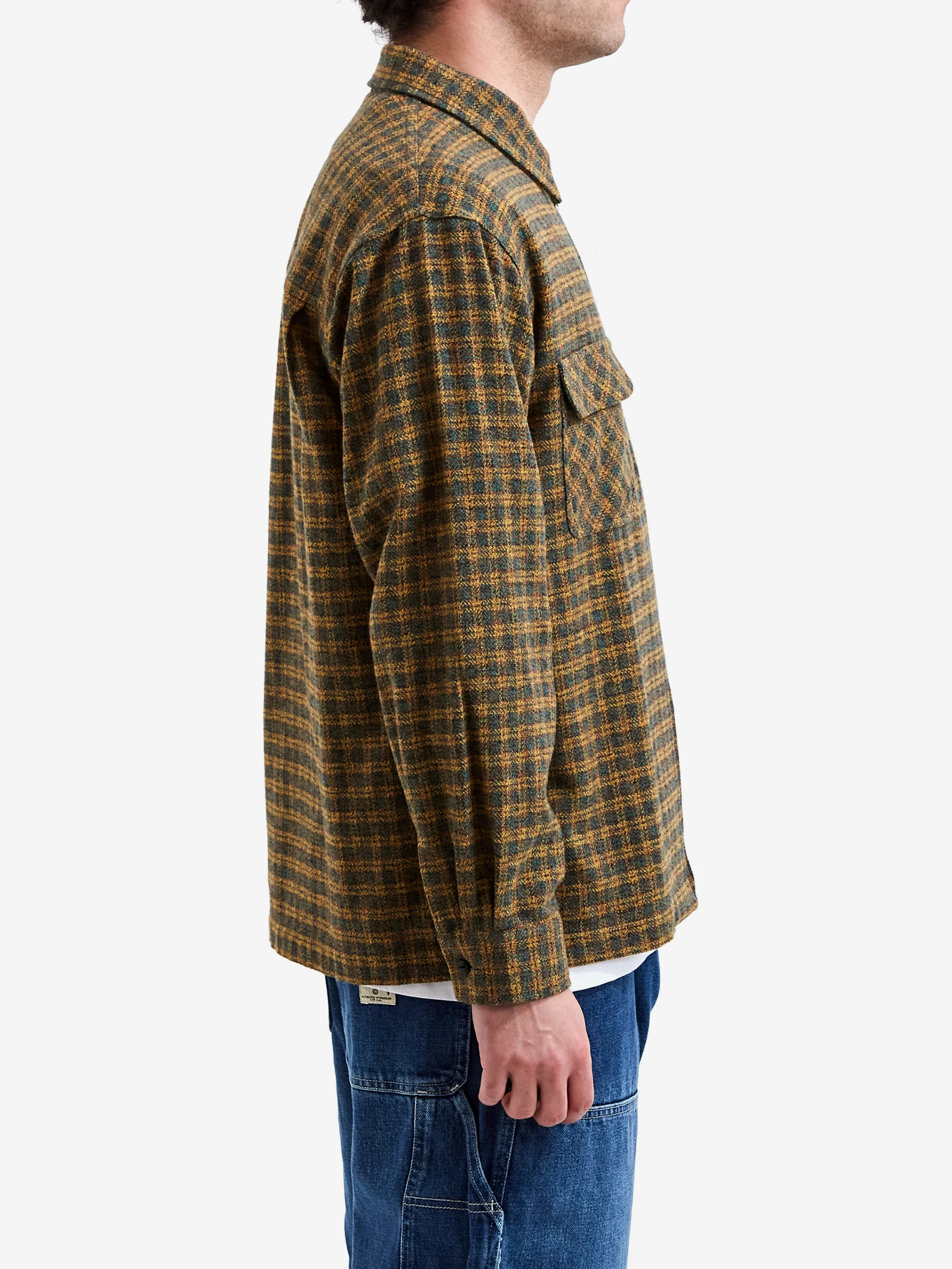 BoTT Zip Up Flannel Shirt - Green - Image 6