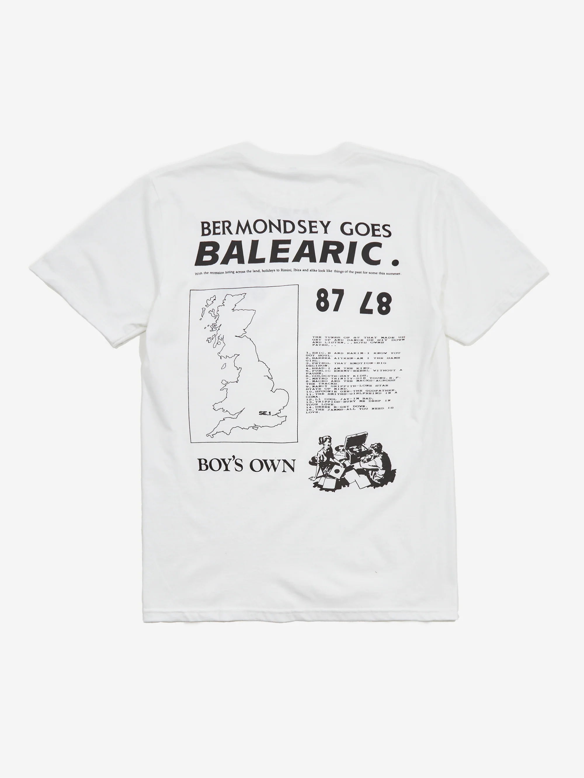 Boys Own Bermondsey Goes Balearic T-Shirt - White - Image 4