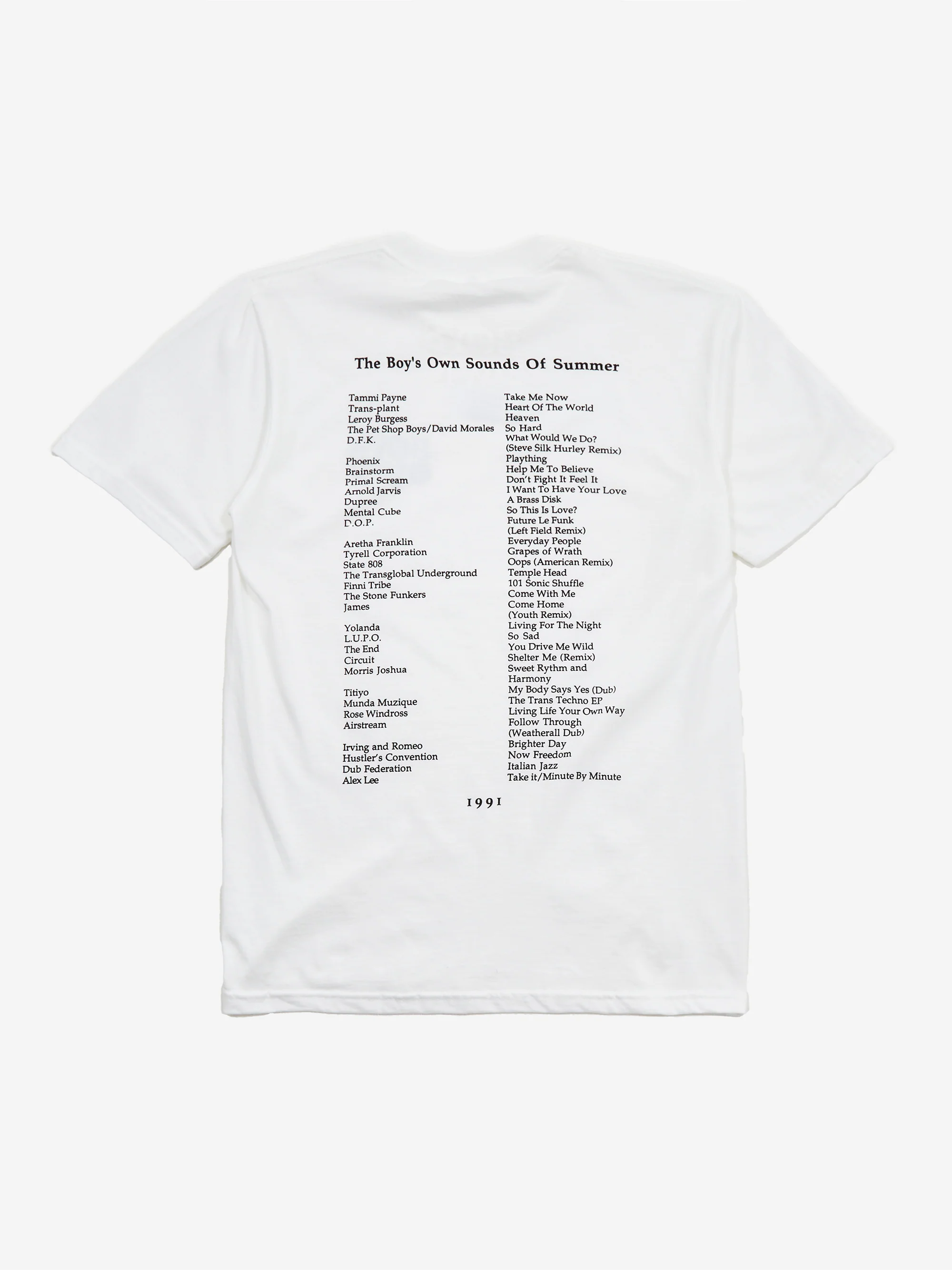 Boys Own Sounds Of The Summer 1991 T-Shirt - White - Image 4