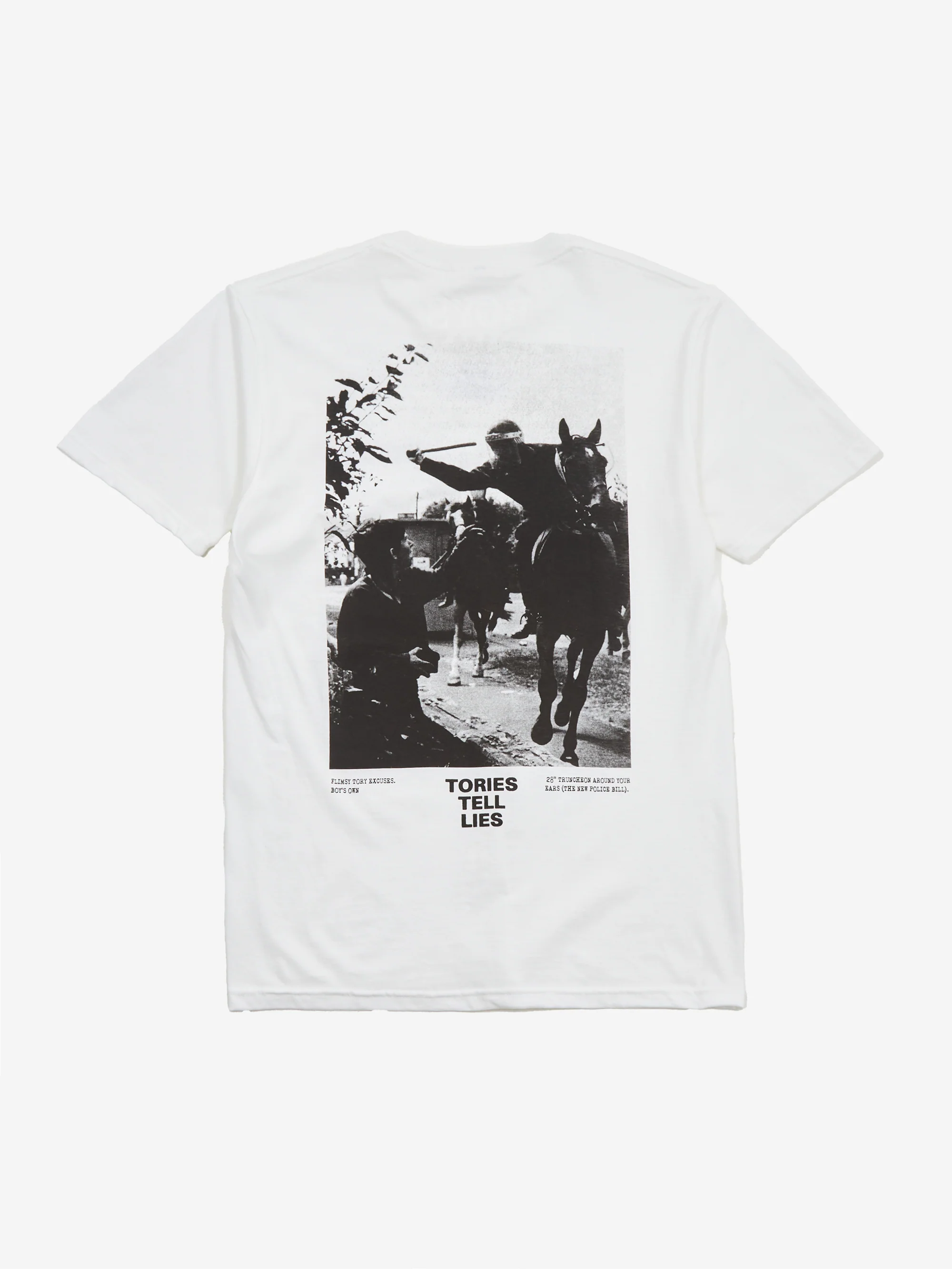 Boys Own Tories Tell Lies T-Shirt - White - Image 4