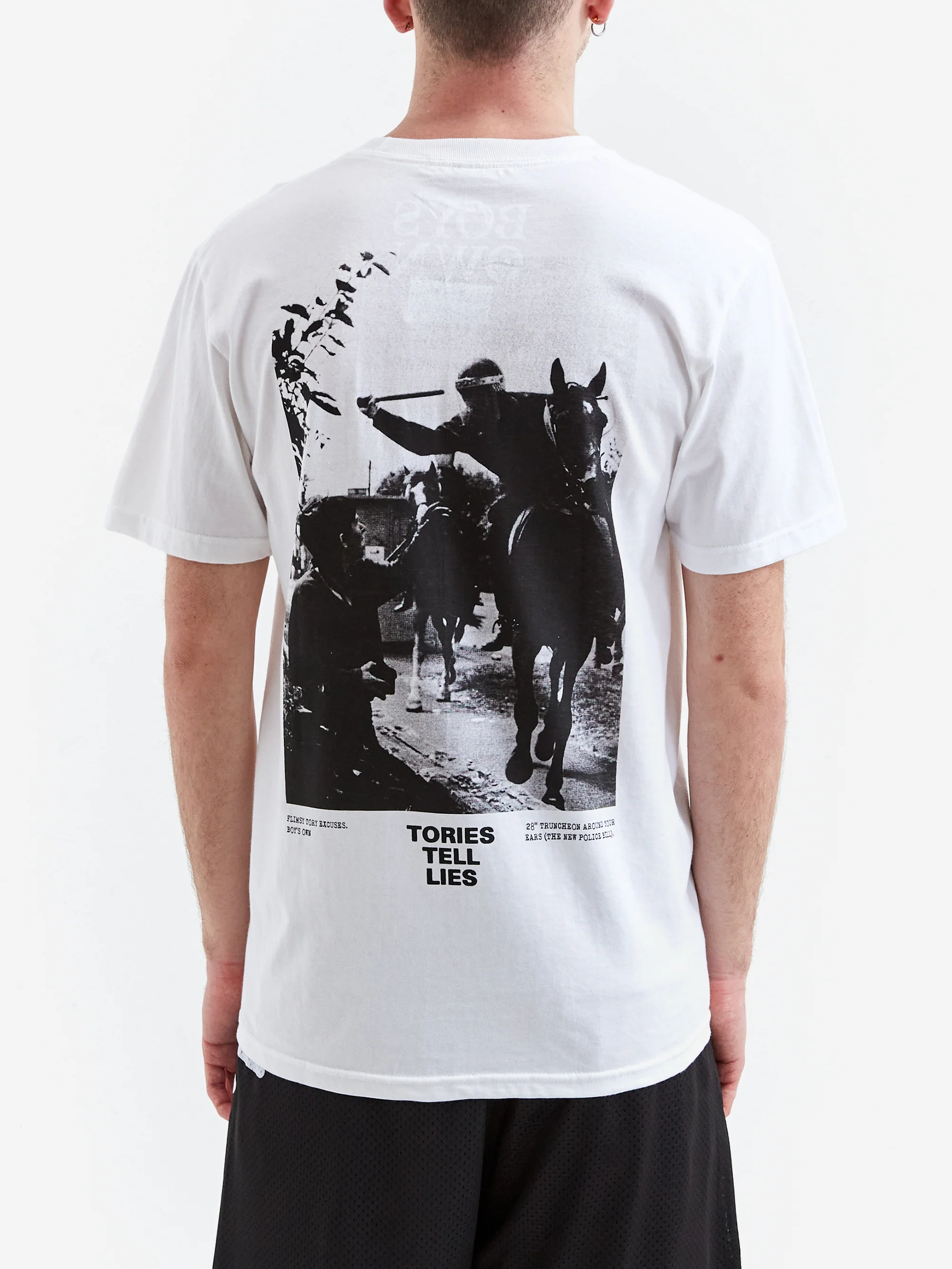 Boys Own Tories Tell Lies T-Shirt - White - Image 5