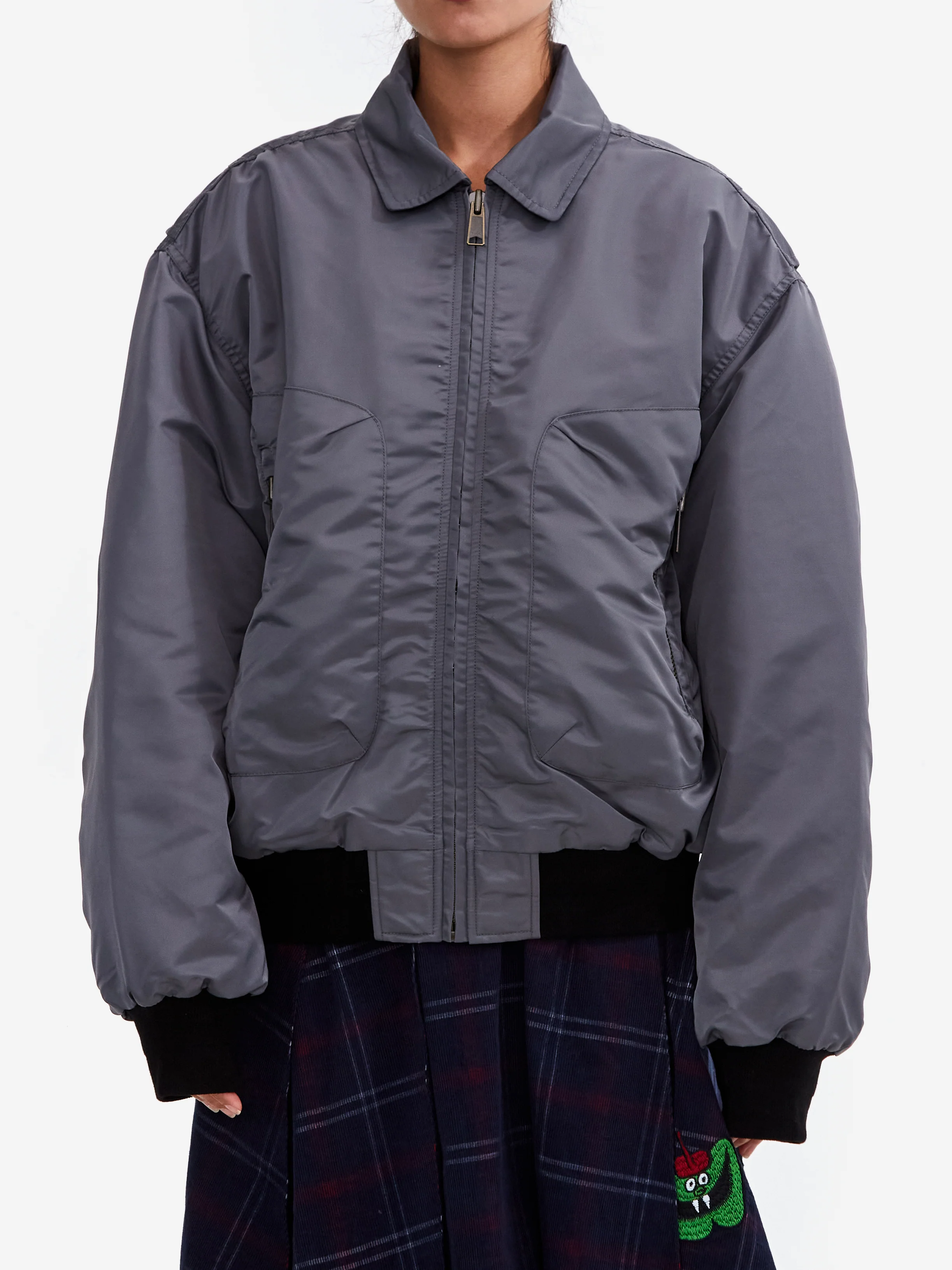 Brain Dead 3D Flight Jacket W - Steel - Image 2