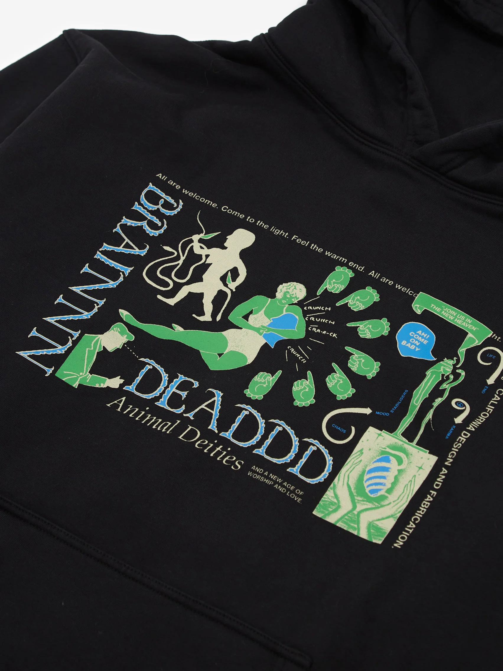 Brain Dead Animal Dieties Hoodie - Black - Image 3