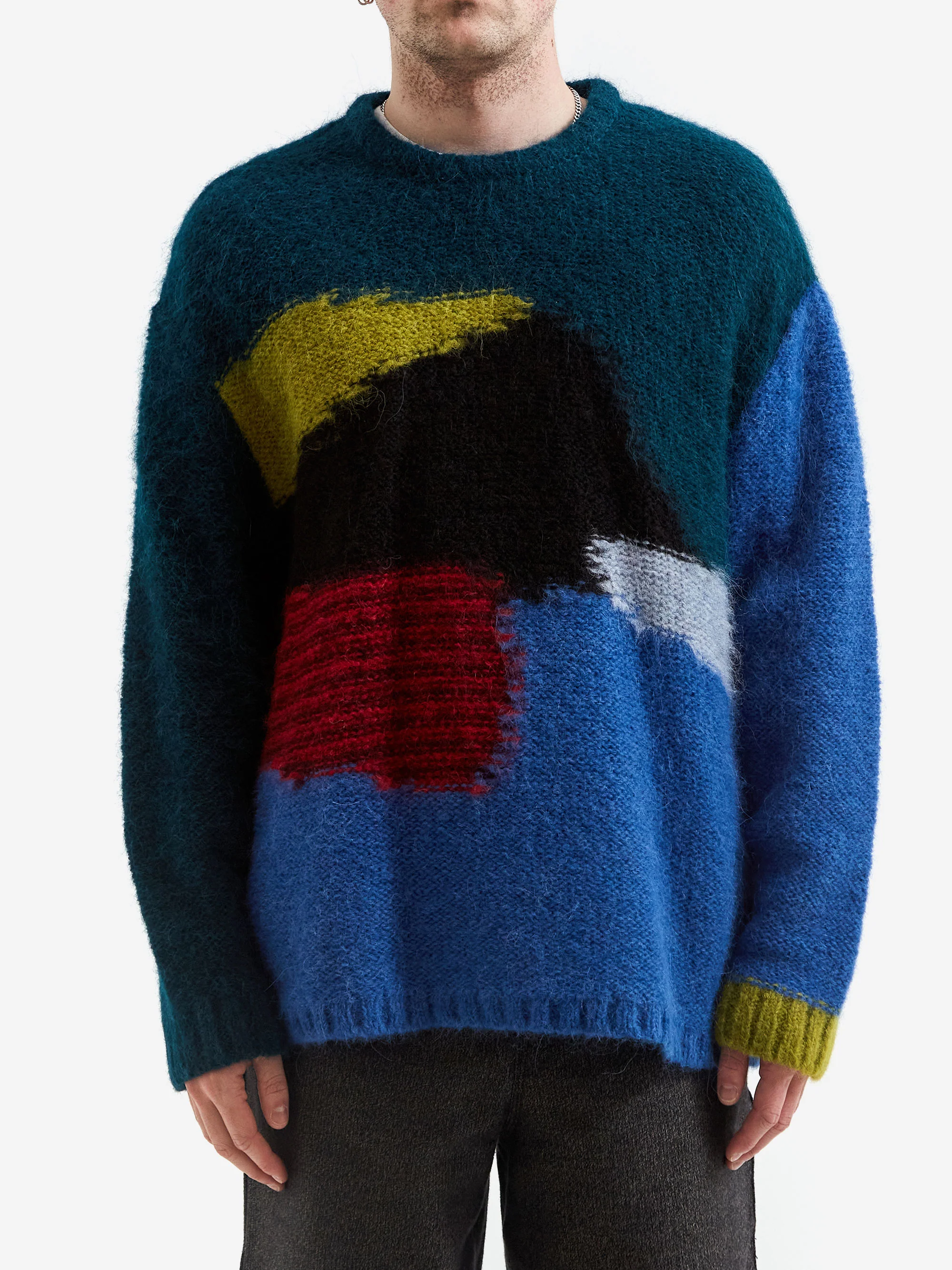 Brain Dead Boxy Knit Sweater - Blue - Image 2