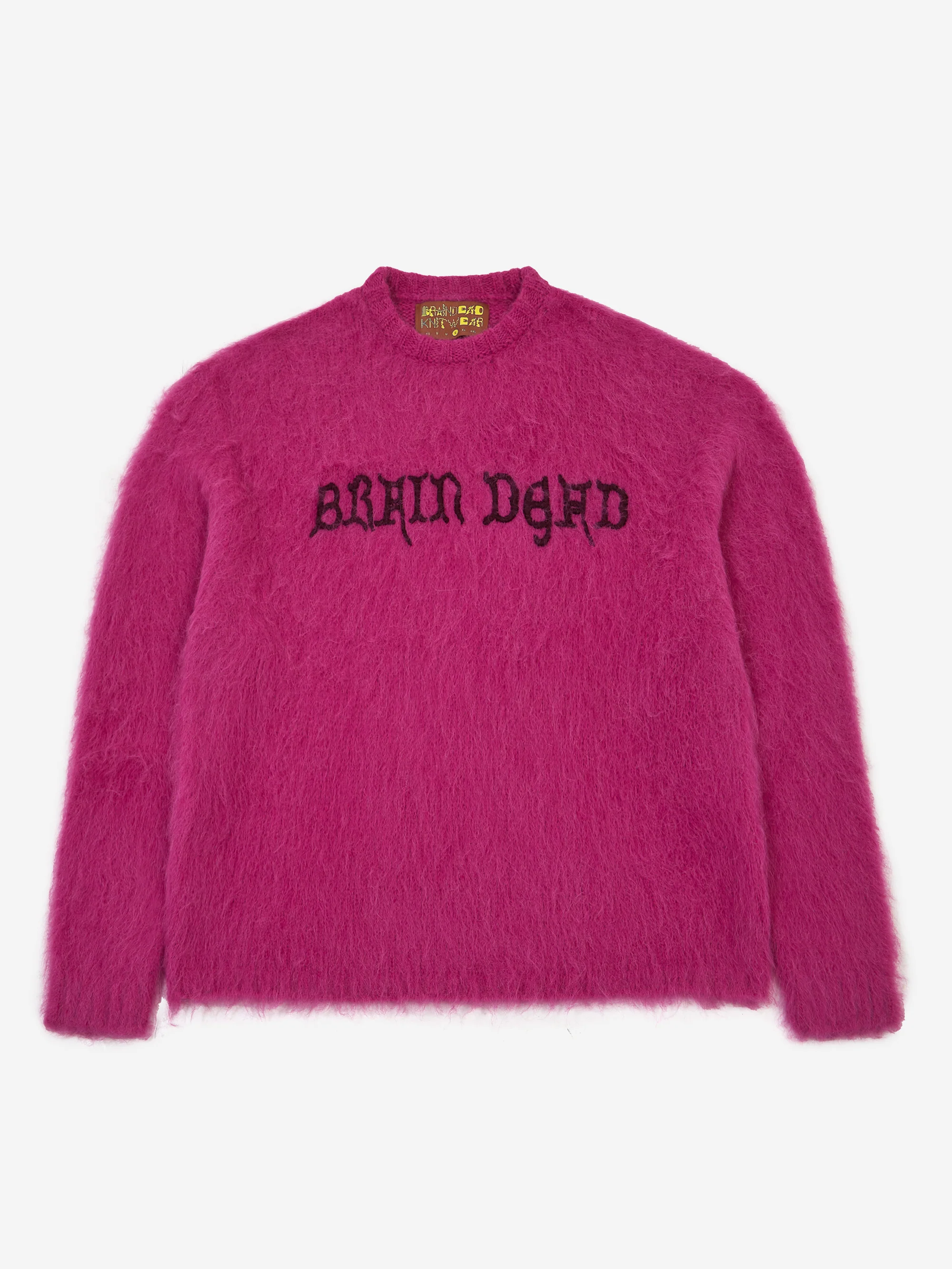 Brain Dead Boxy Knit Sweater - Fuchsia