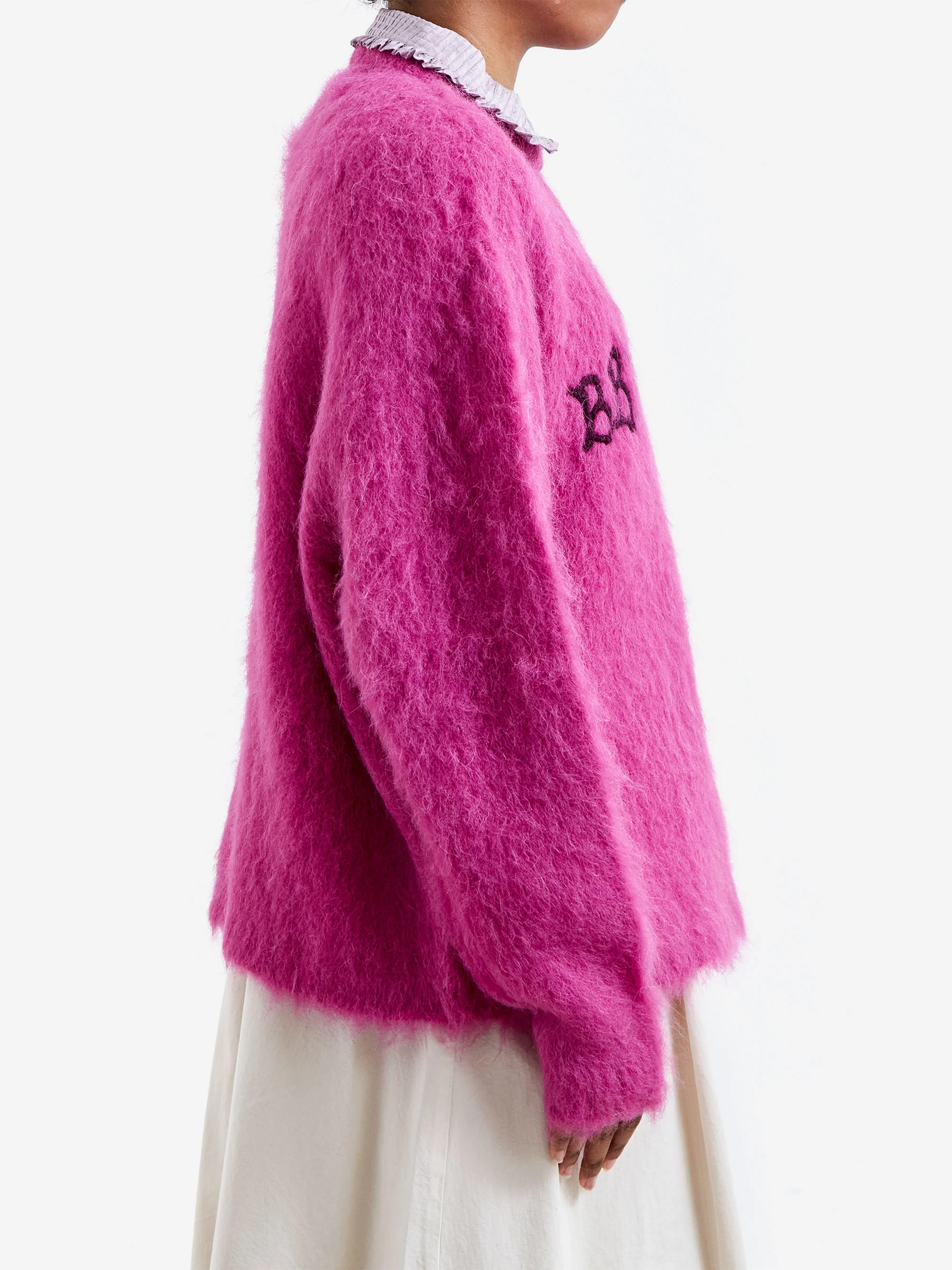 Brain Dead Boxy Knit Sweater W - Fuchsia - Image 2