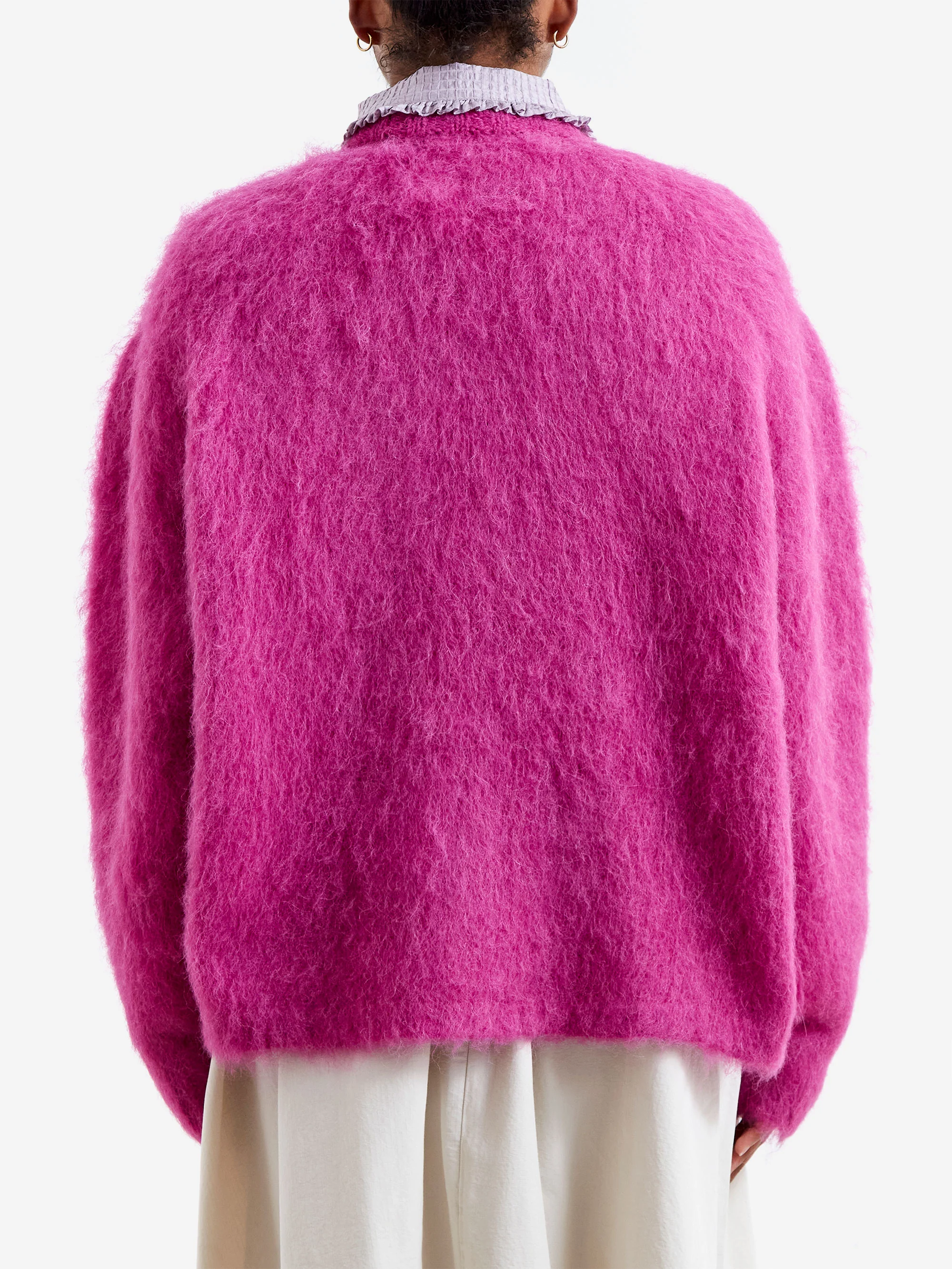 Brain Dead Boxy Knit Sweater W - Fuchsia - Image 3