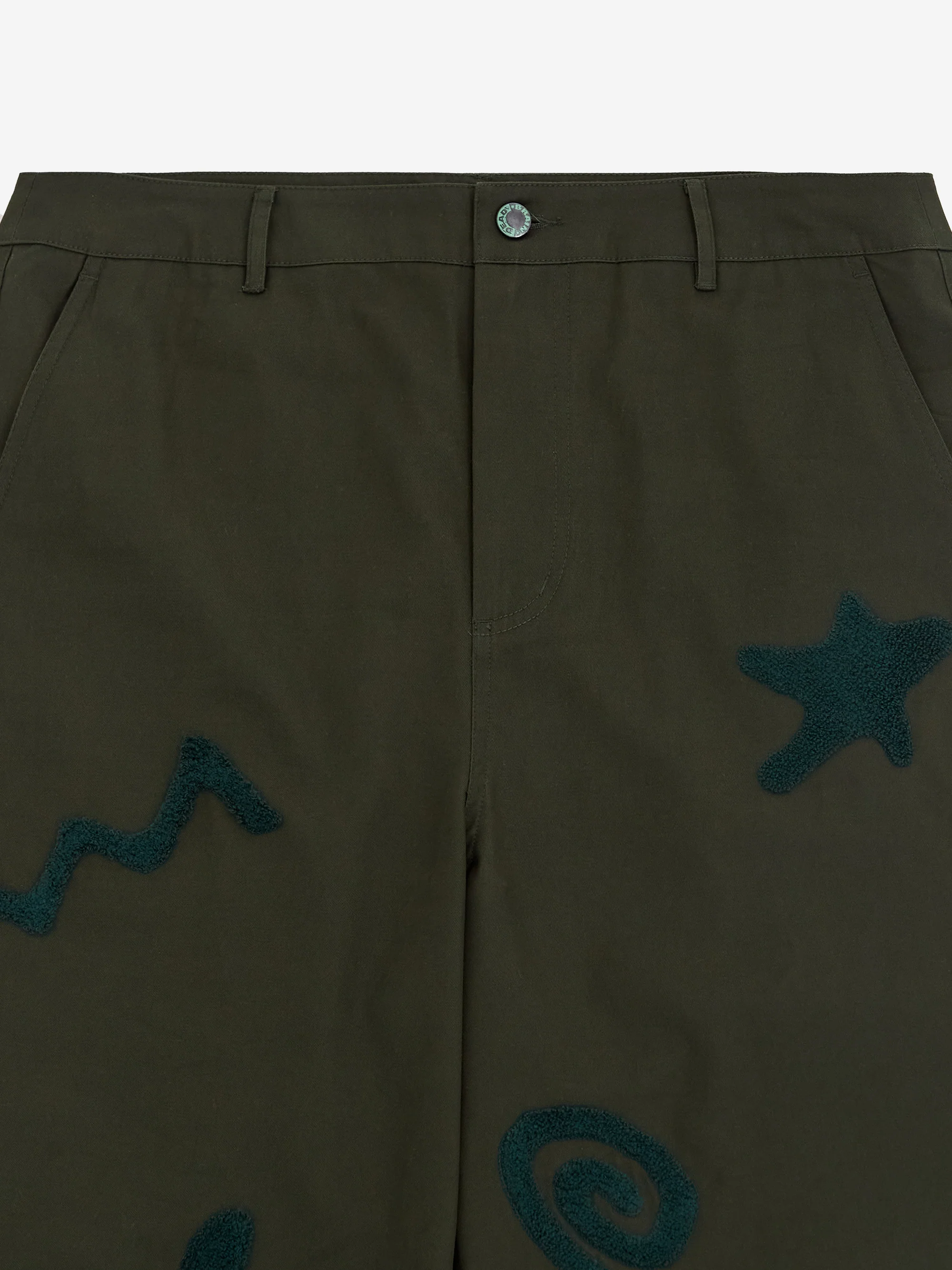 Brain Dead Chenille Symbols Four Pocket Pant - Deep Green - Image 2