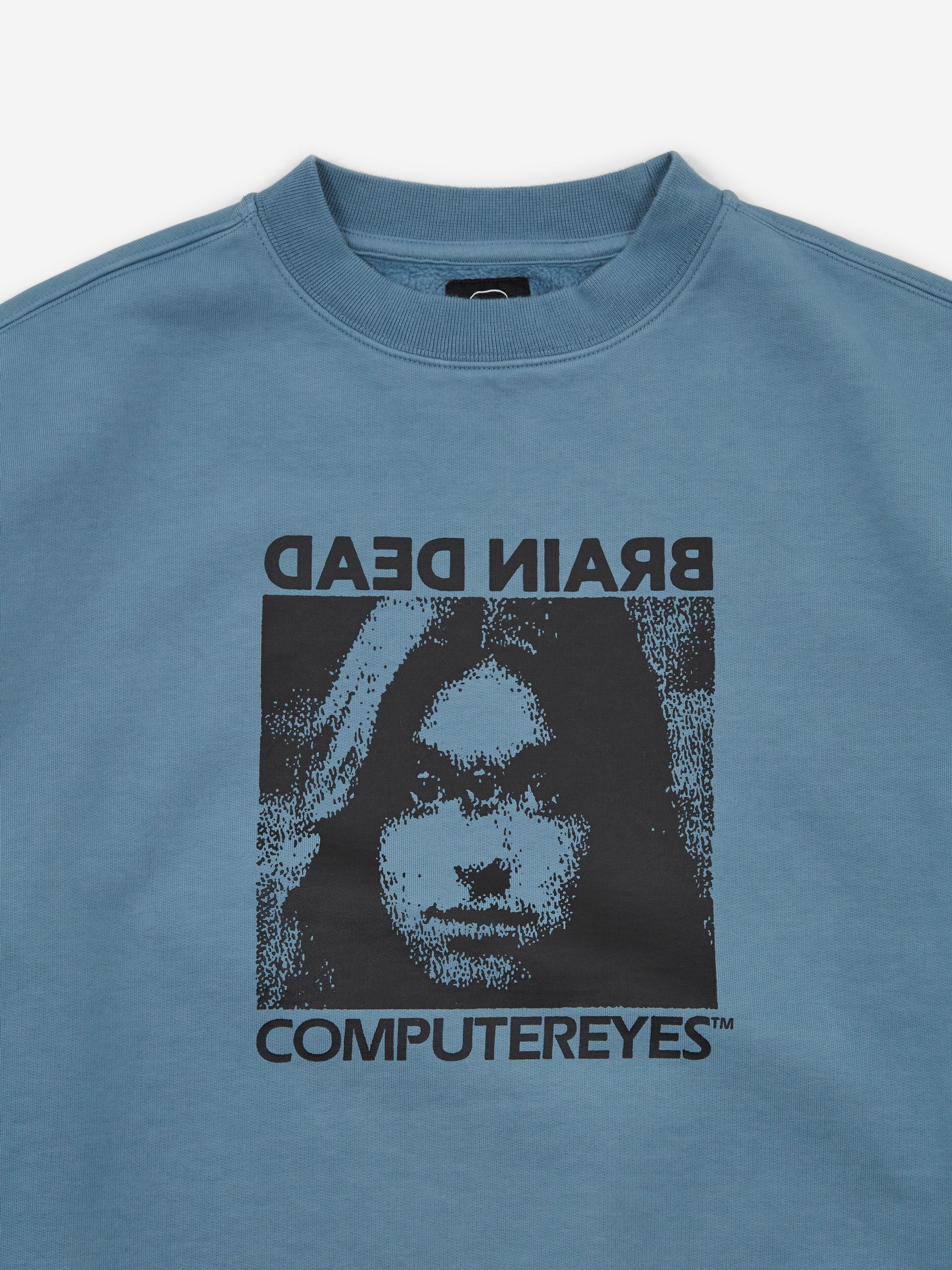 Brain Dead Computer Eyes Crewneck Sweatshirt - Light Blue - Image 3