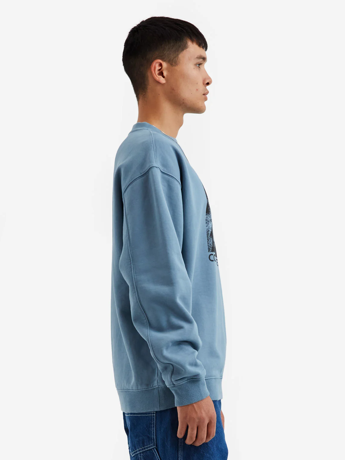 Brain Dead Computer Eyes Crewneck Sweatshirt - Light Blue - Image 5