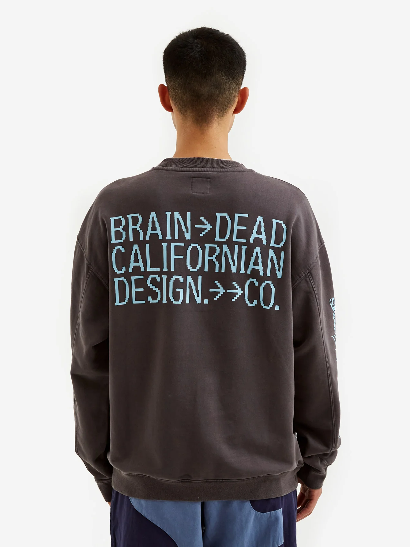Brain Dead Electronic Attack Crewneck - Grey - Image 6