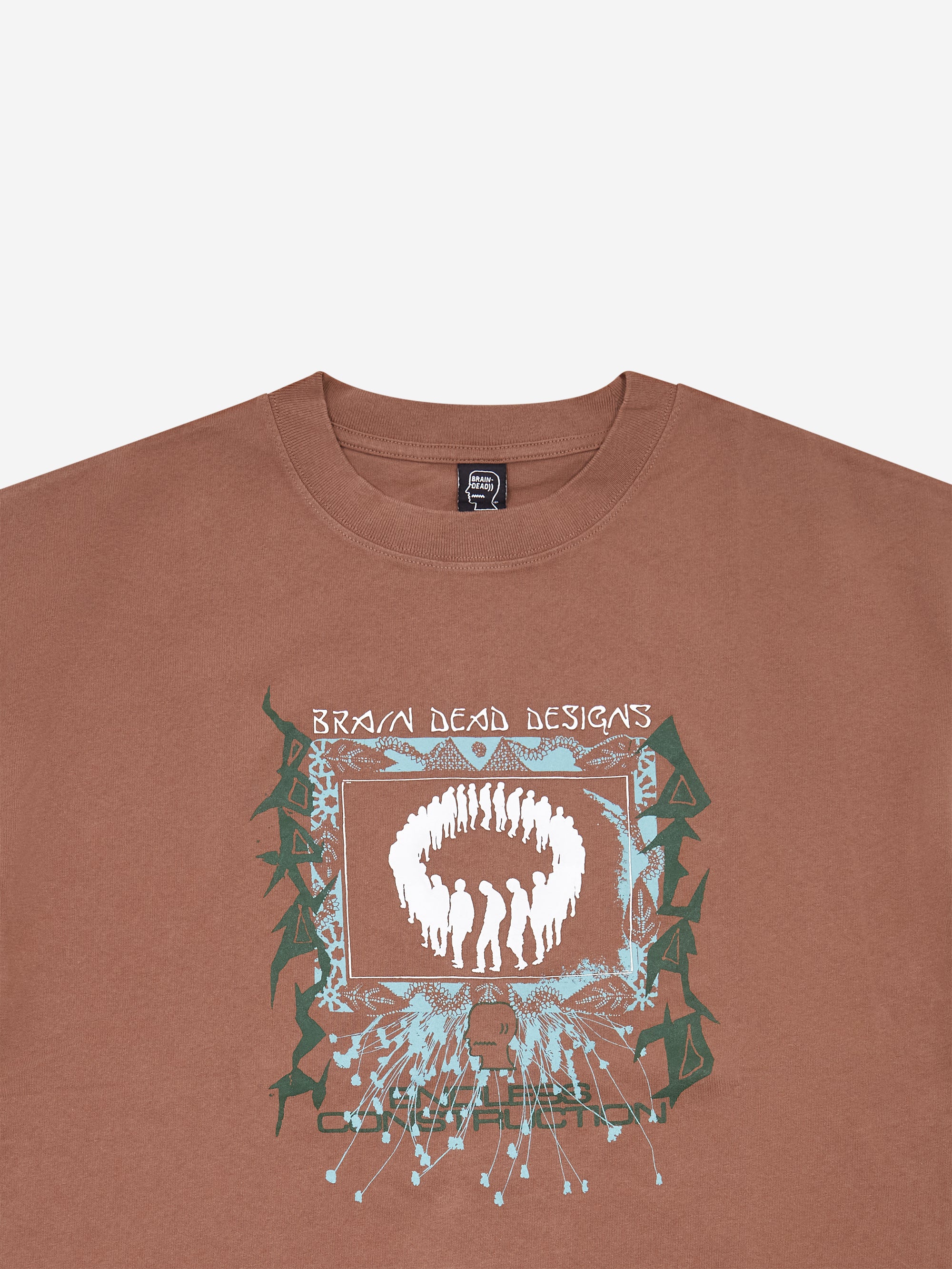 Brain Dead Endless Construction T-Shirt - Nutmeg - Image 3