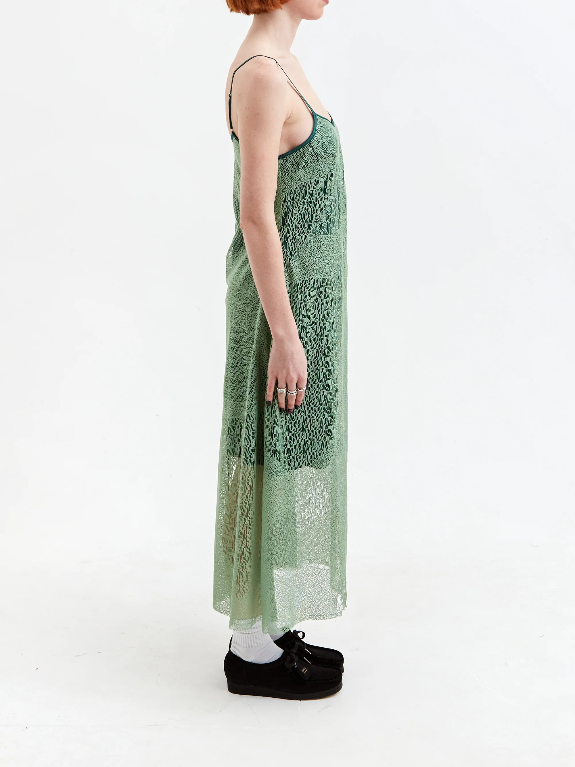 Brain Dead Engineered Cloud Mesh Slip Dress - Green - Image 2