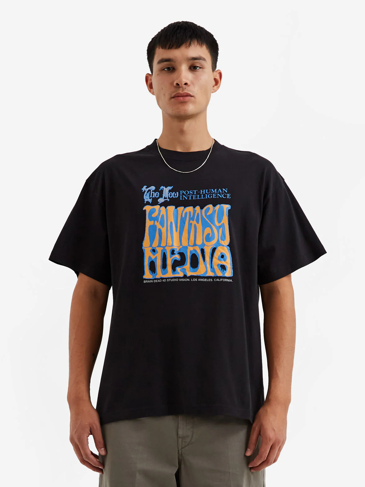 Brain Dead Fantasy Media T-Shirt - Black - Image 4