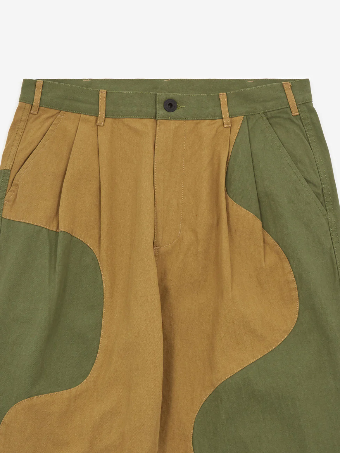 Brain Dead Goop Herringbone Trouser - Olive - Image 2
