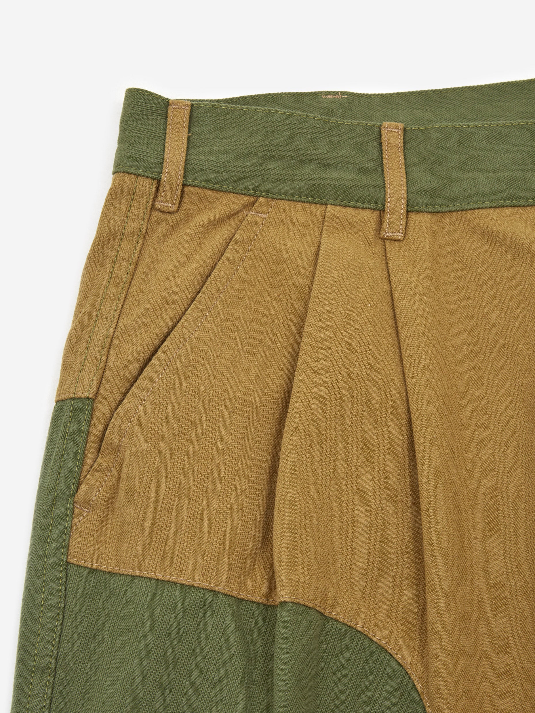 Brain Dead Goop Herringbone Trouser - Olive - Image 3