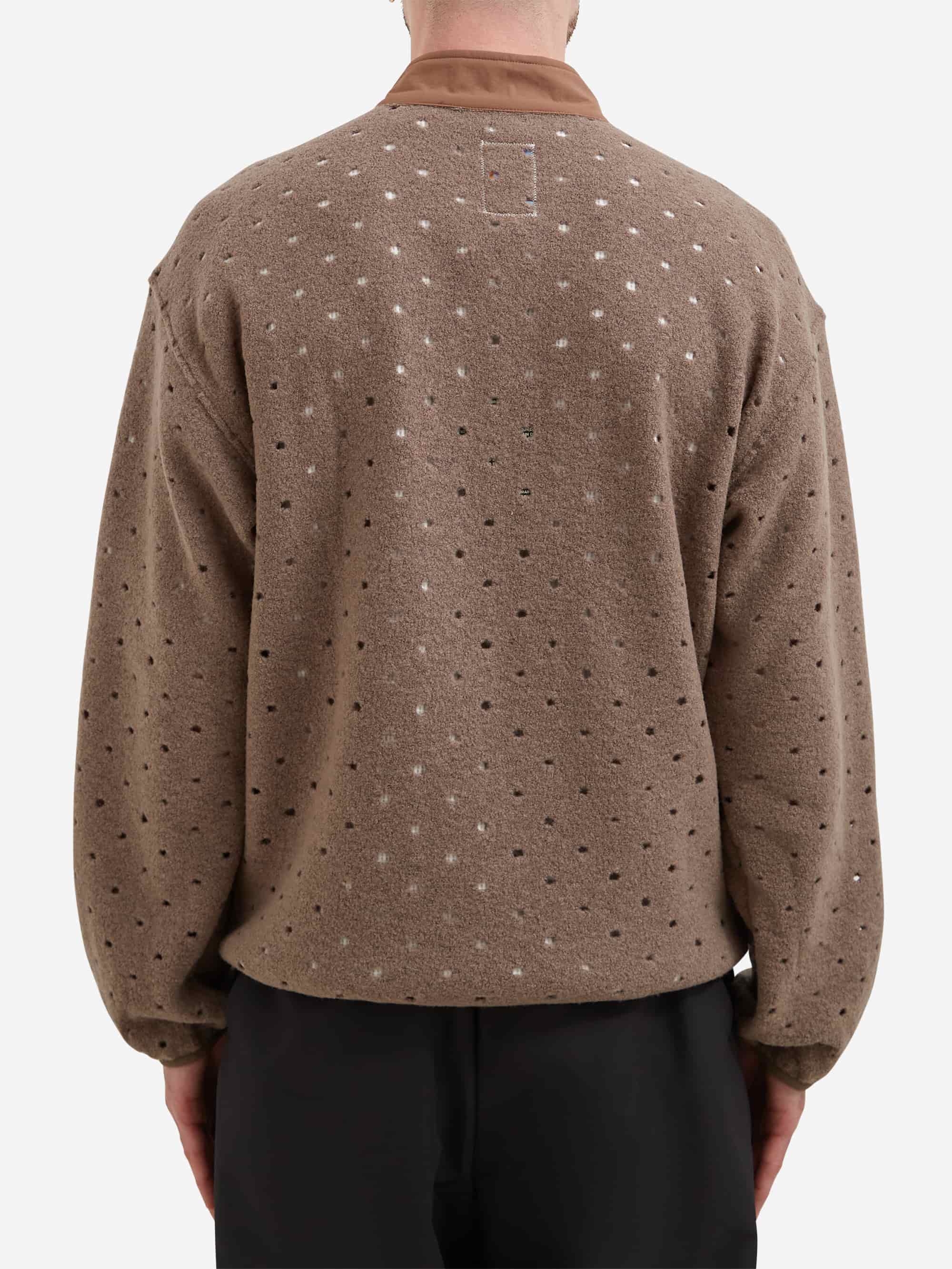 Brain Dead Hole Mock Neck Pullover - Brown - Image 6