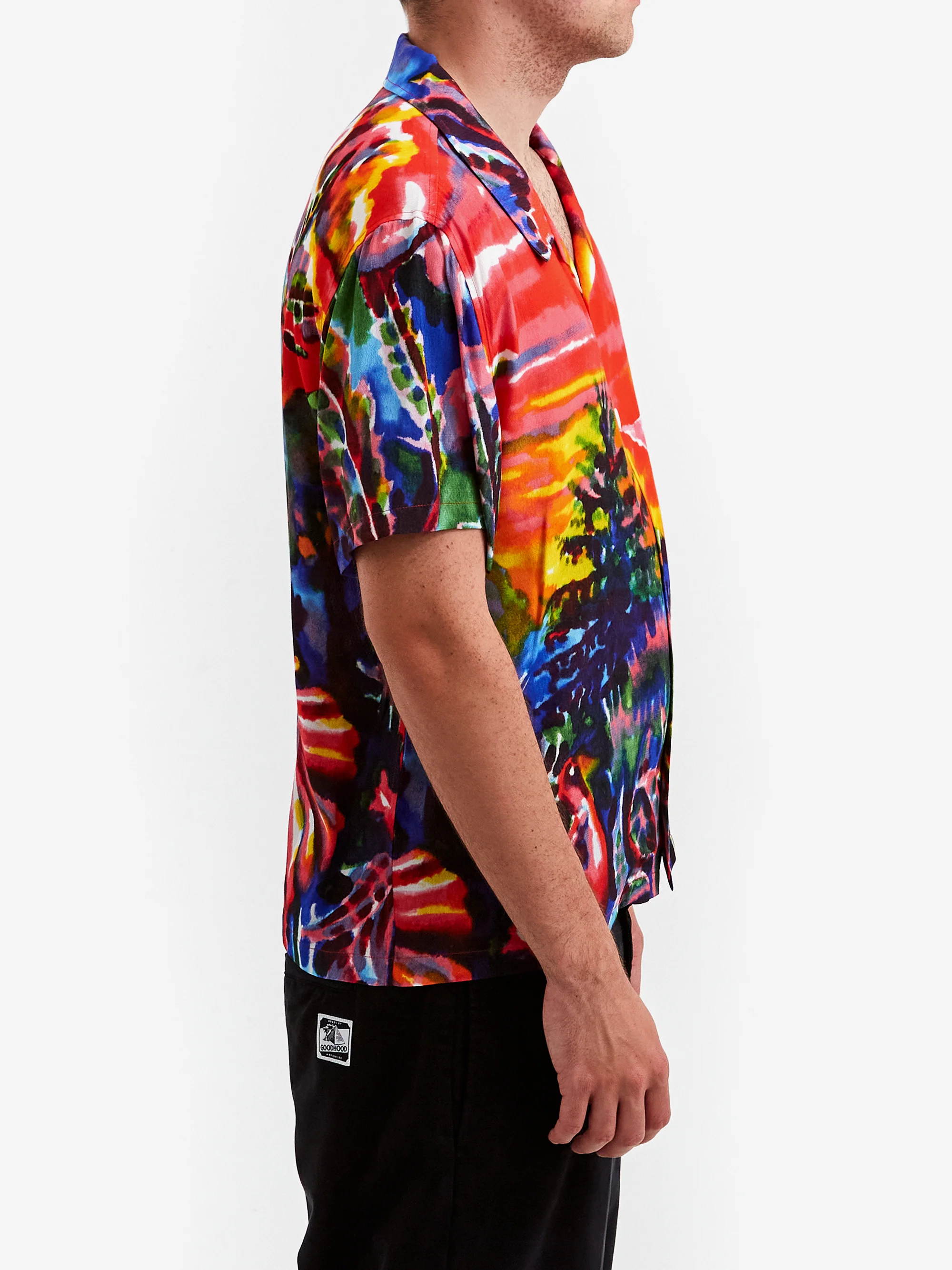 Brain Dead Jul Q Short Sleevee Button Up Shirt - Red - Image 5