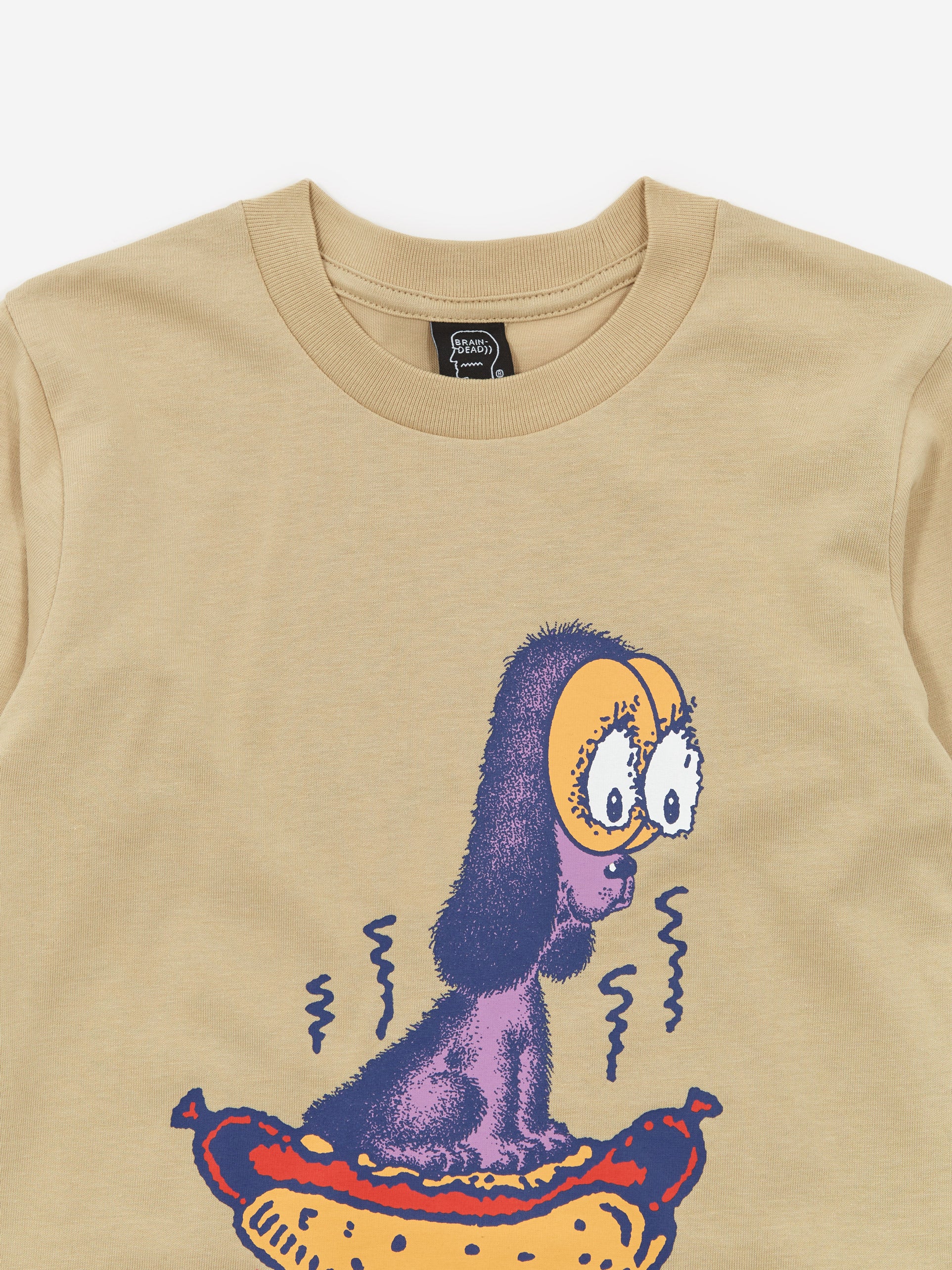 Brain Dead Kids Hot Dog Longsleeve T-Shirt - Natural - Image 2