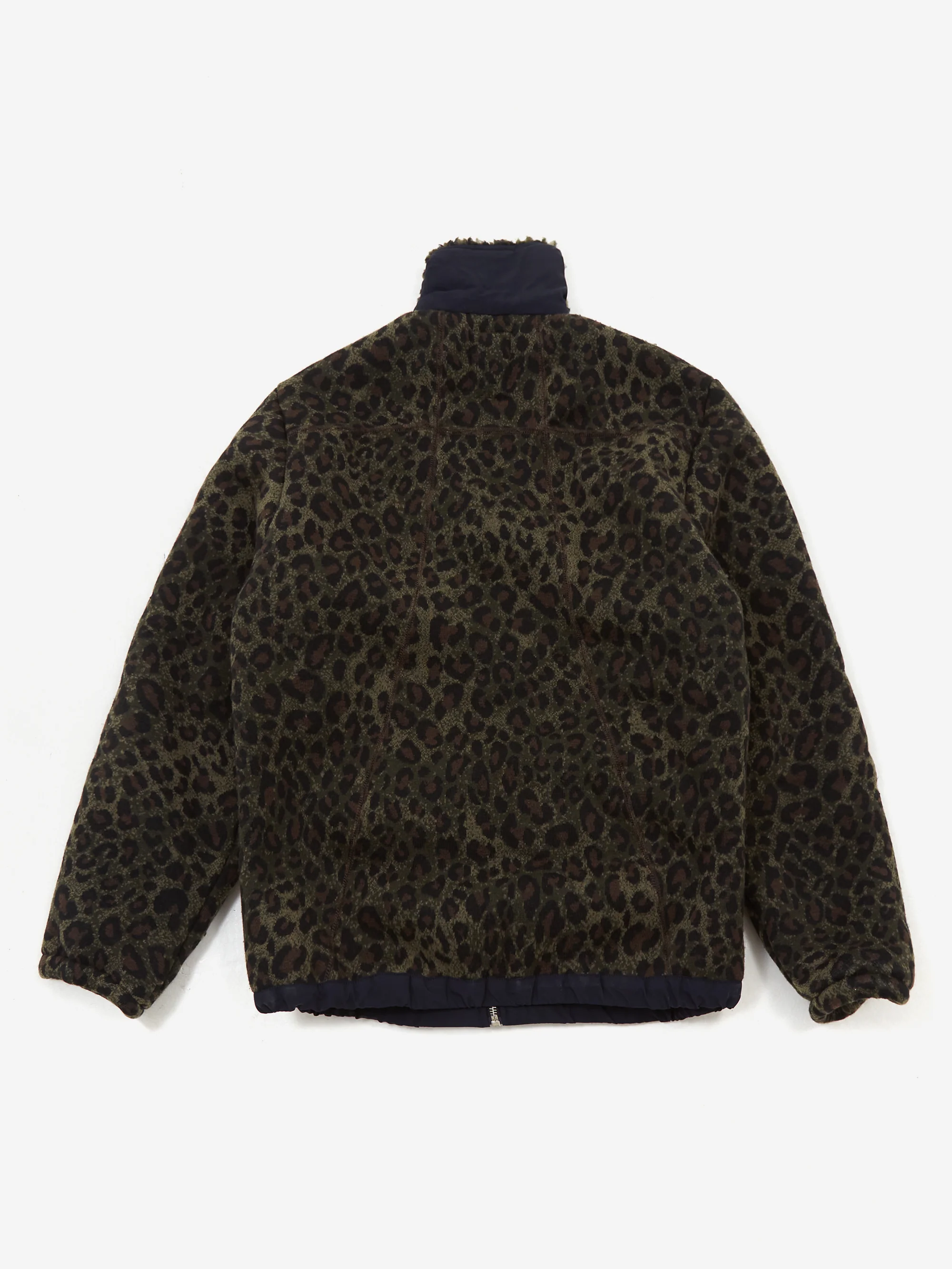 Brain Dead Leopard Reverse Sherpa Jacket - Olive - Image 4