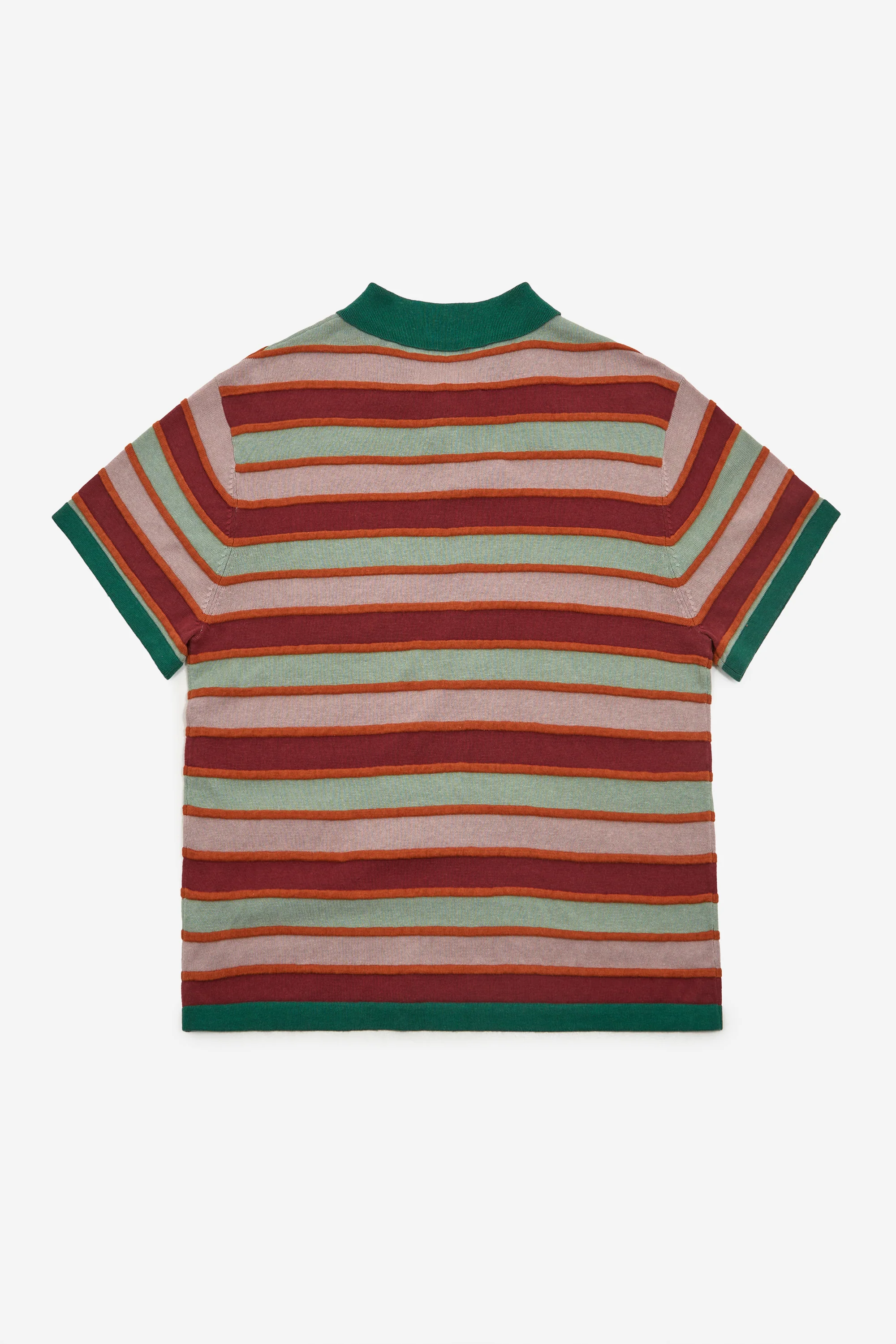 Brain Dead Lifted Stripe Half Zip Shirt - Red Multi - Image 4
