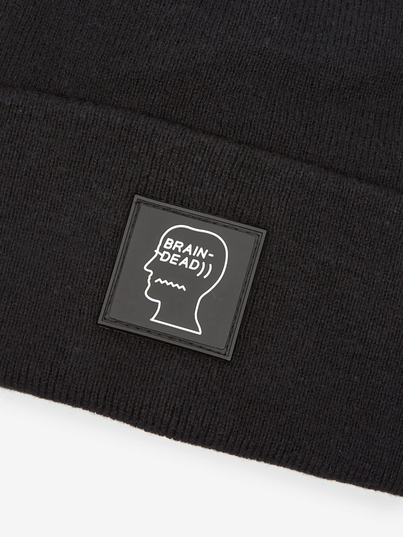 Brain Dead Logo Head Wool Beanie - Black - Image 2