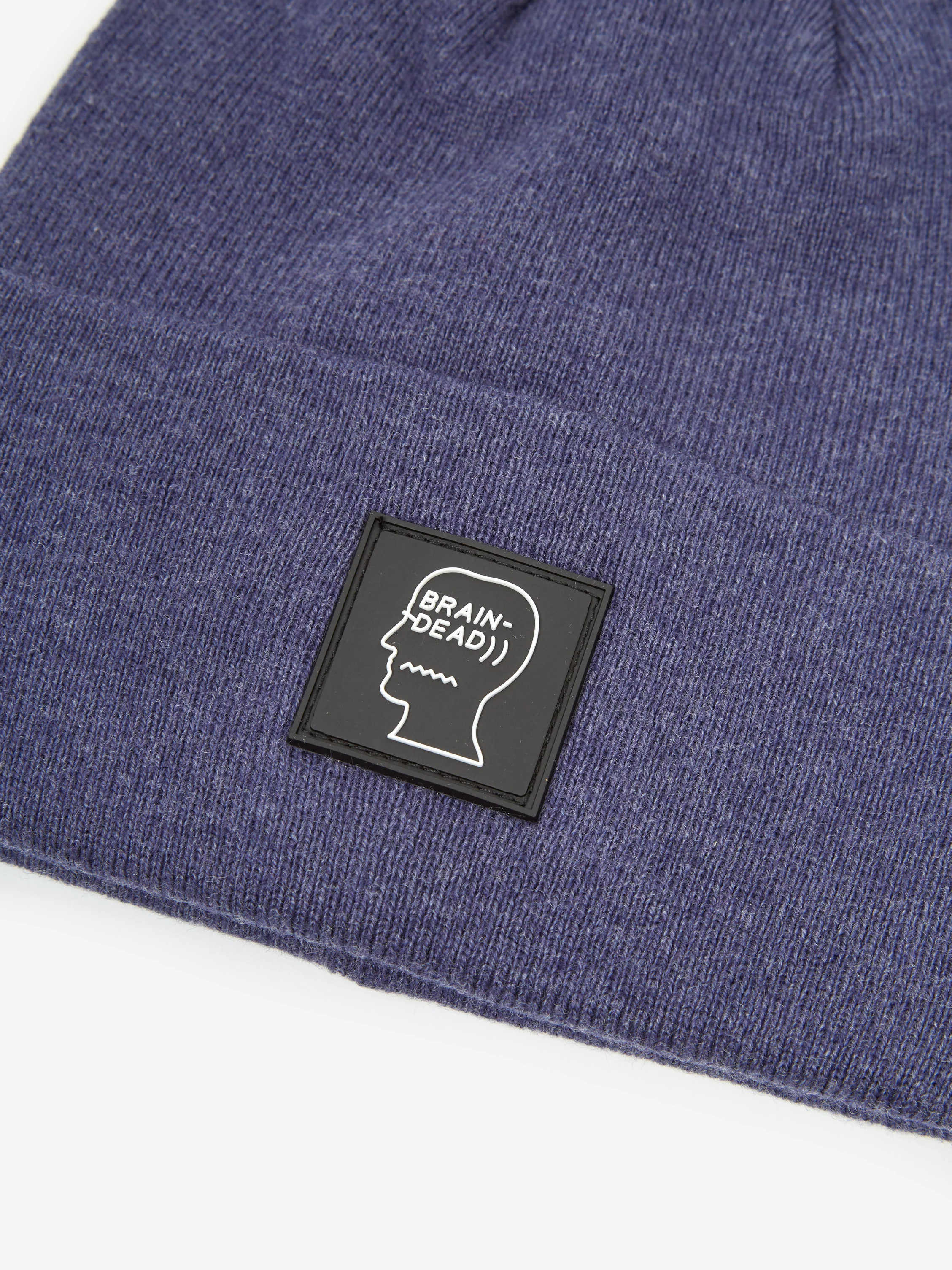 Brain Dead Logo Head Wool Beanie - Navy - Image 2